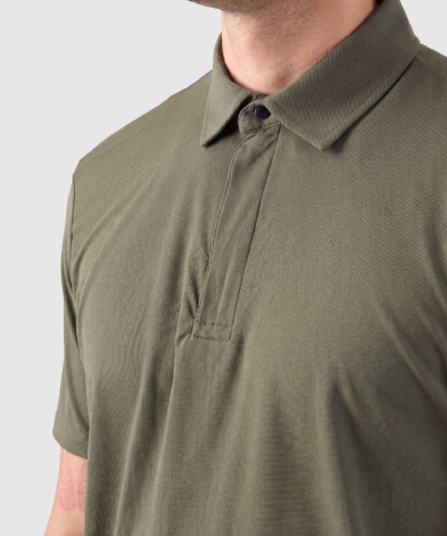 Polo Valentina Suave verde oliva para hombre, vista 3