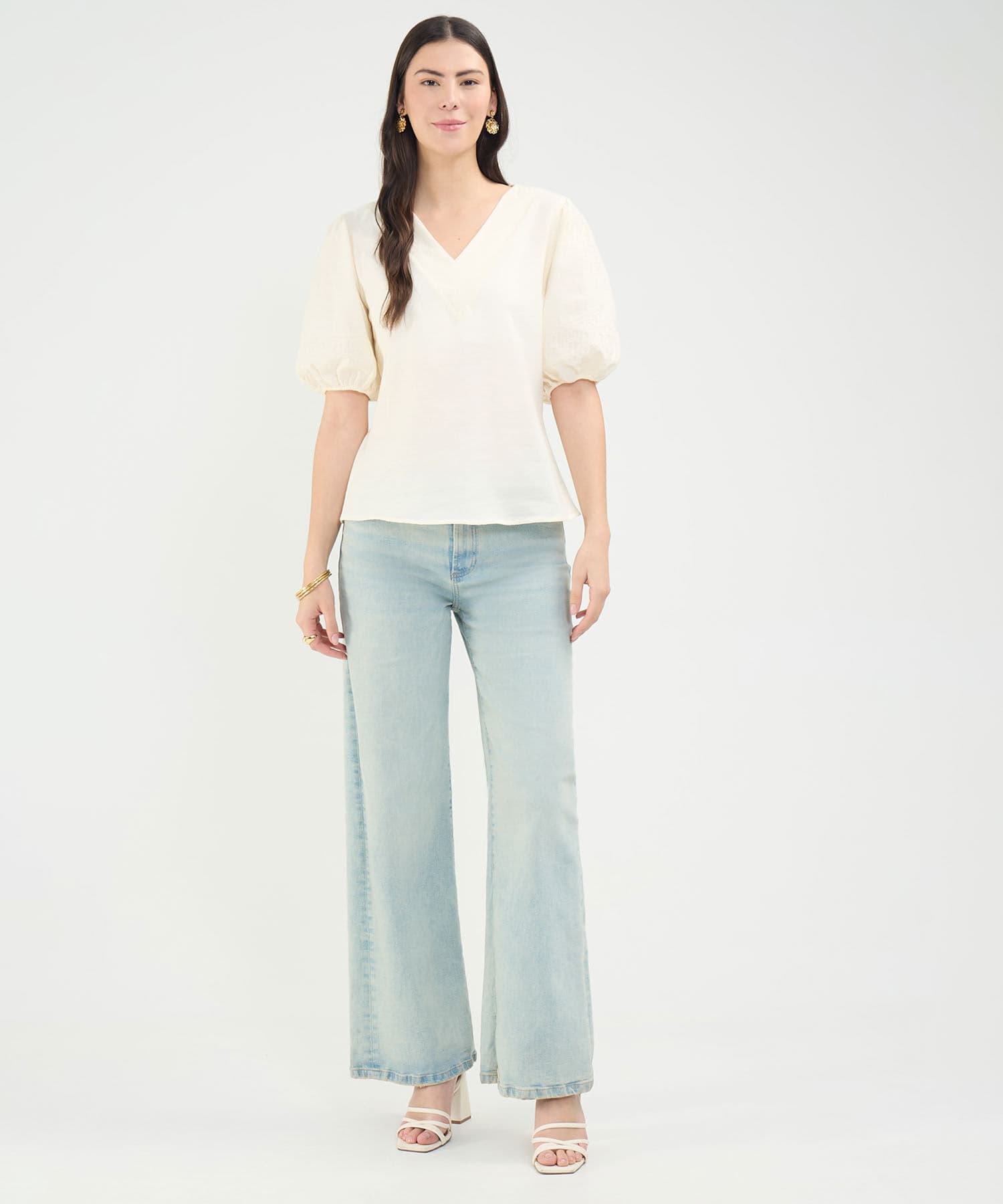 Blusa Laguna de Noche café para mujer, vista 2
