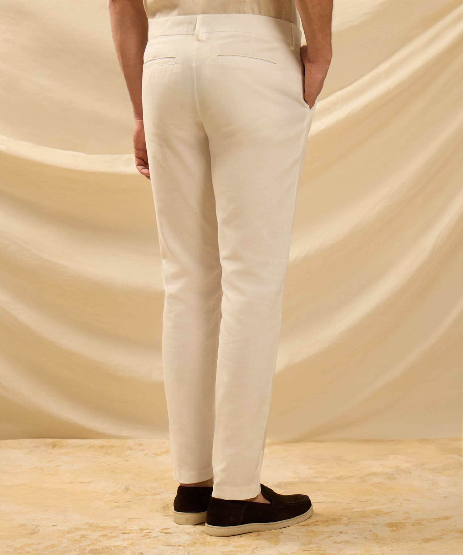 Pantalón Flora Texturizado blanco para hombre, vista 4