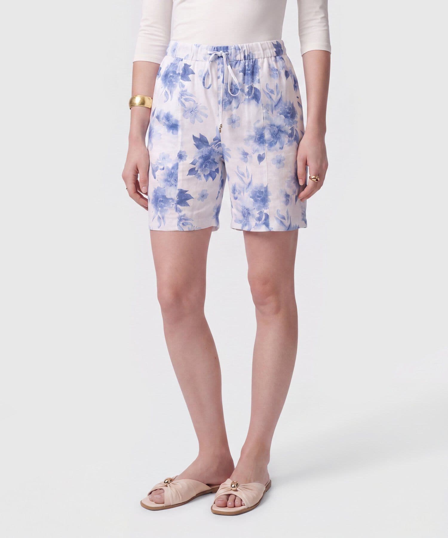 Bermuda Sierra Edición Lino azul marino para mujer, vista principal