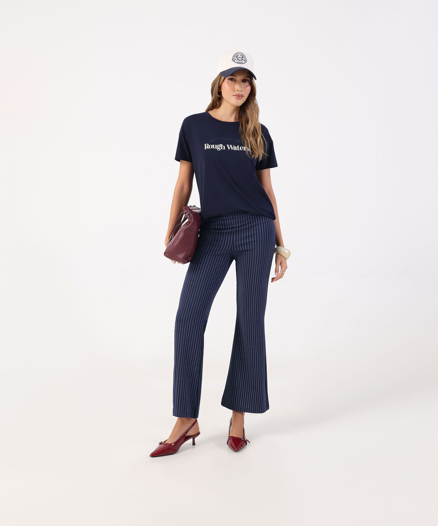 Camiseta Calima Clásico azul marino para mujer, vista 2