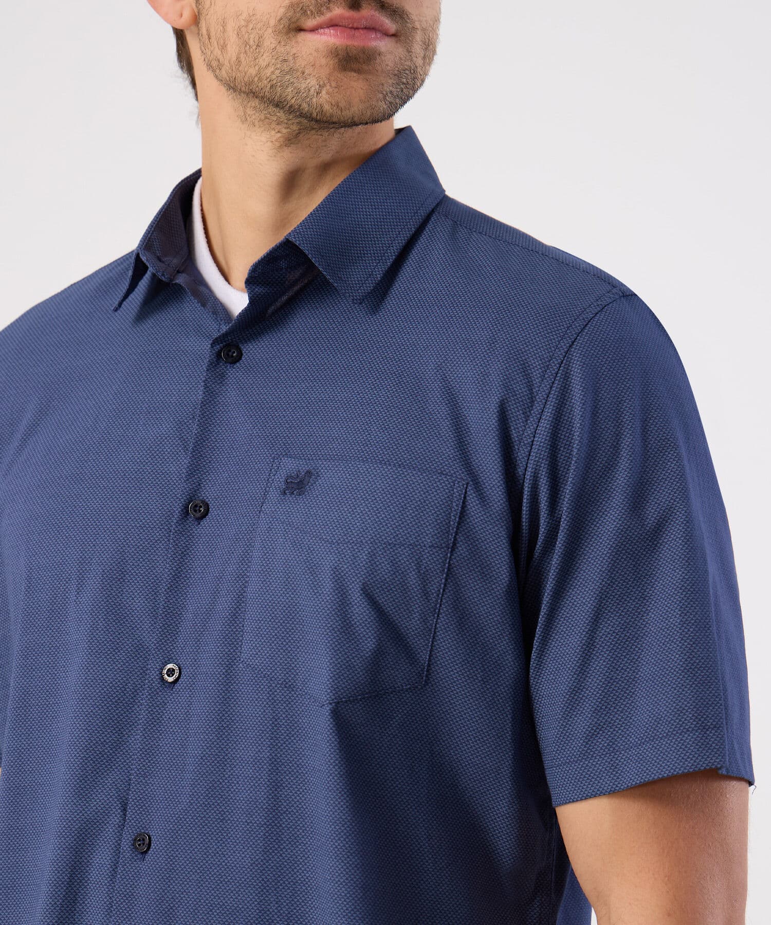 Camisa Jacaranda Relajado azul marino para hombre, vista 3