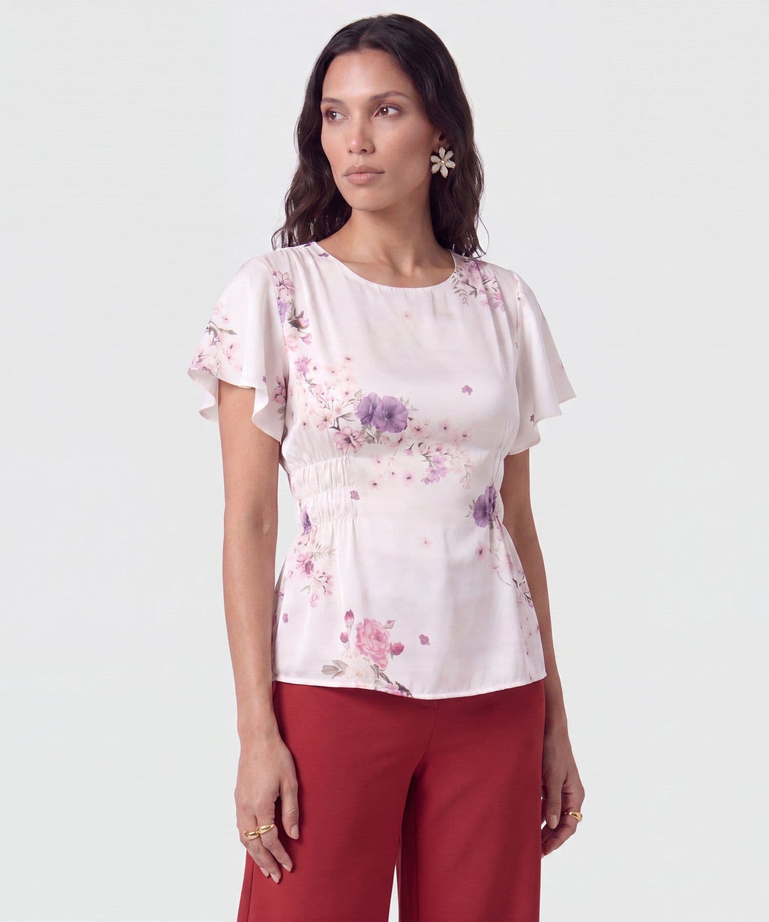 Blusa Salina Fluido mostaza para mujer, vista principal
