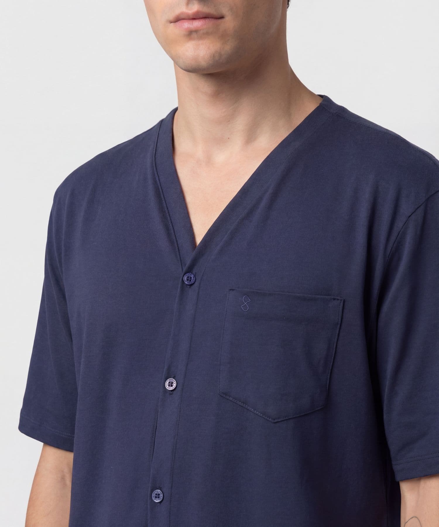 Camisa Renata Suave azul marino para hombre, vista 4