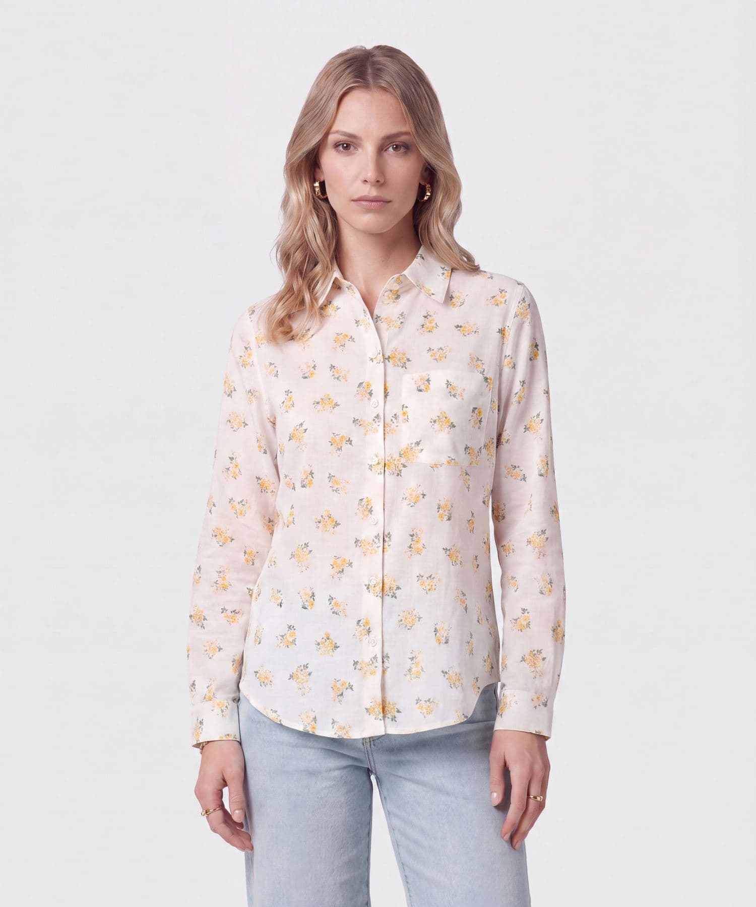 Camisa Violeta Contemporáneo blanco para mujer, vista principal