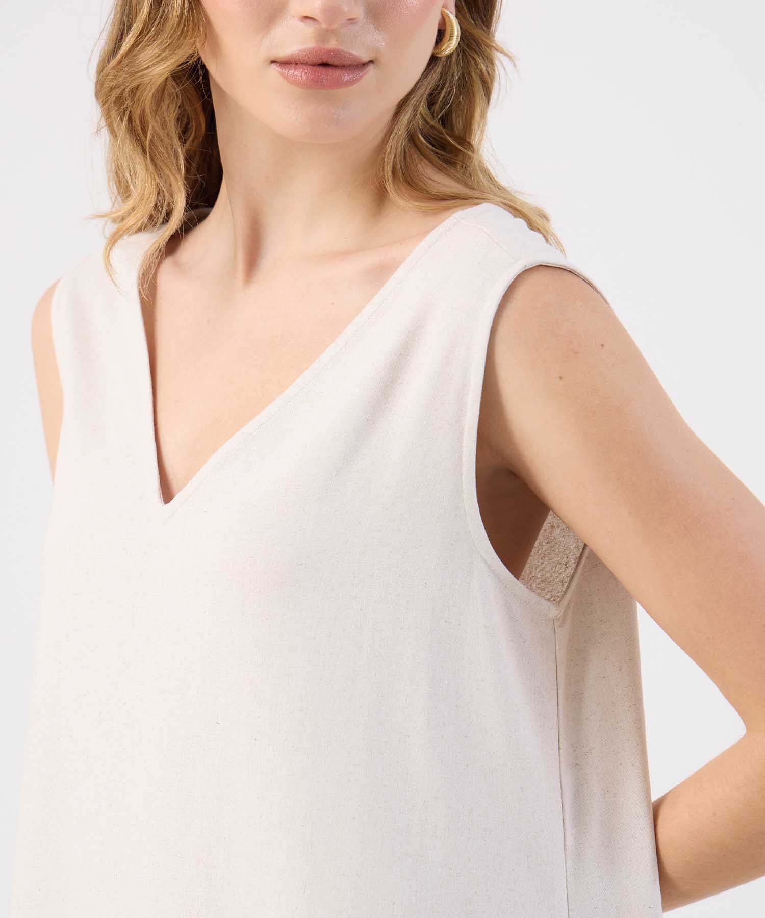 Vestido Sierra Clásico blanco para mujer, vista 3
