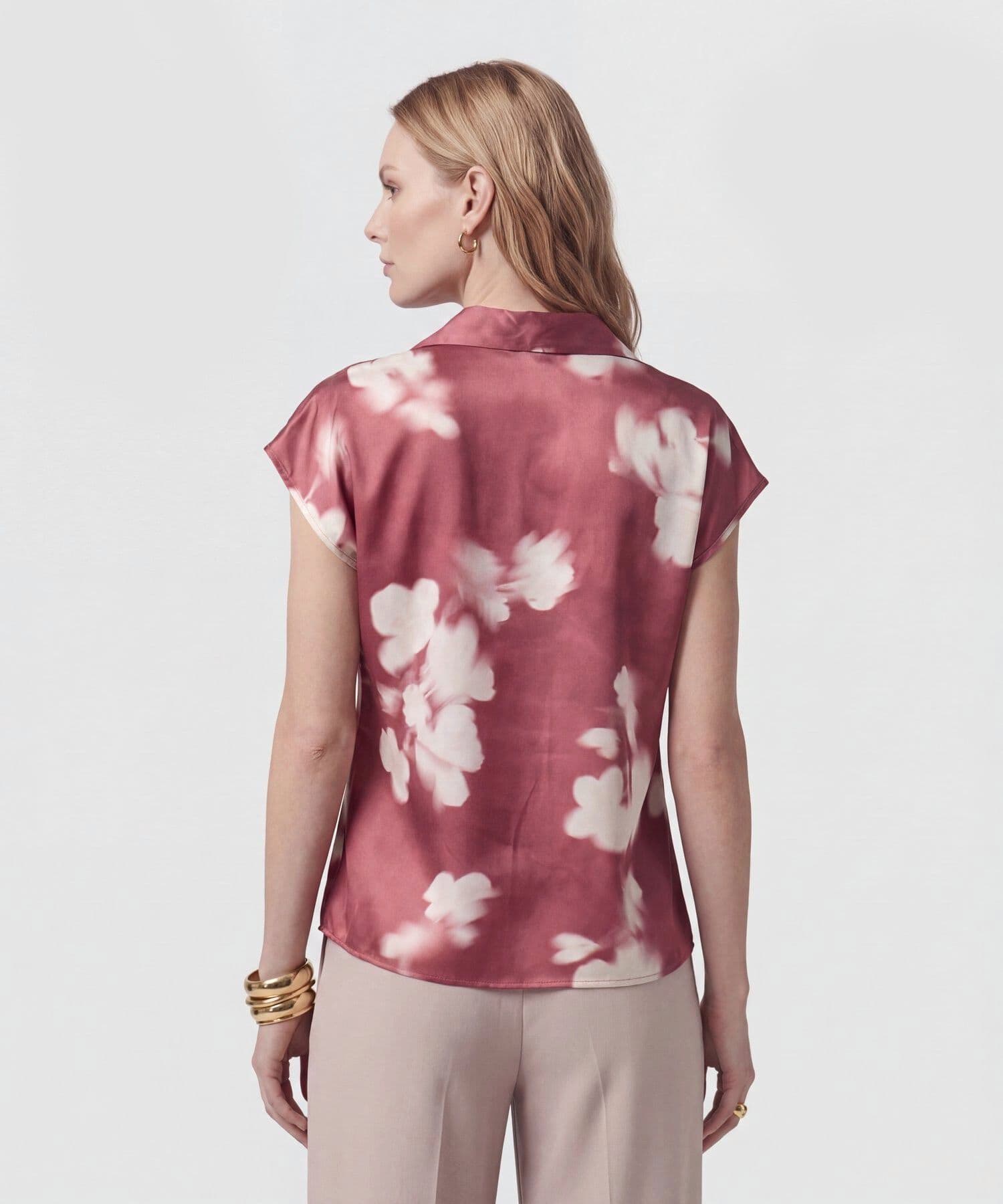 Blusa Orquídea Esencial lila para mujer, vista 4