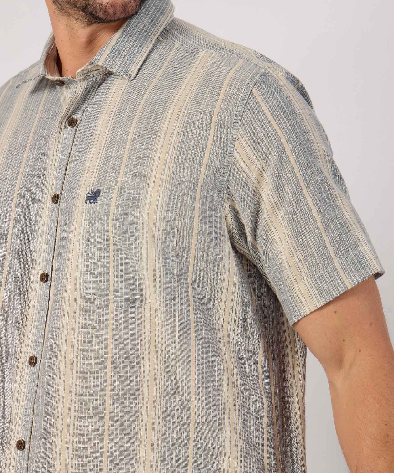 Camisa Calima Urbano azul marino para hombre, vista 3