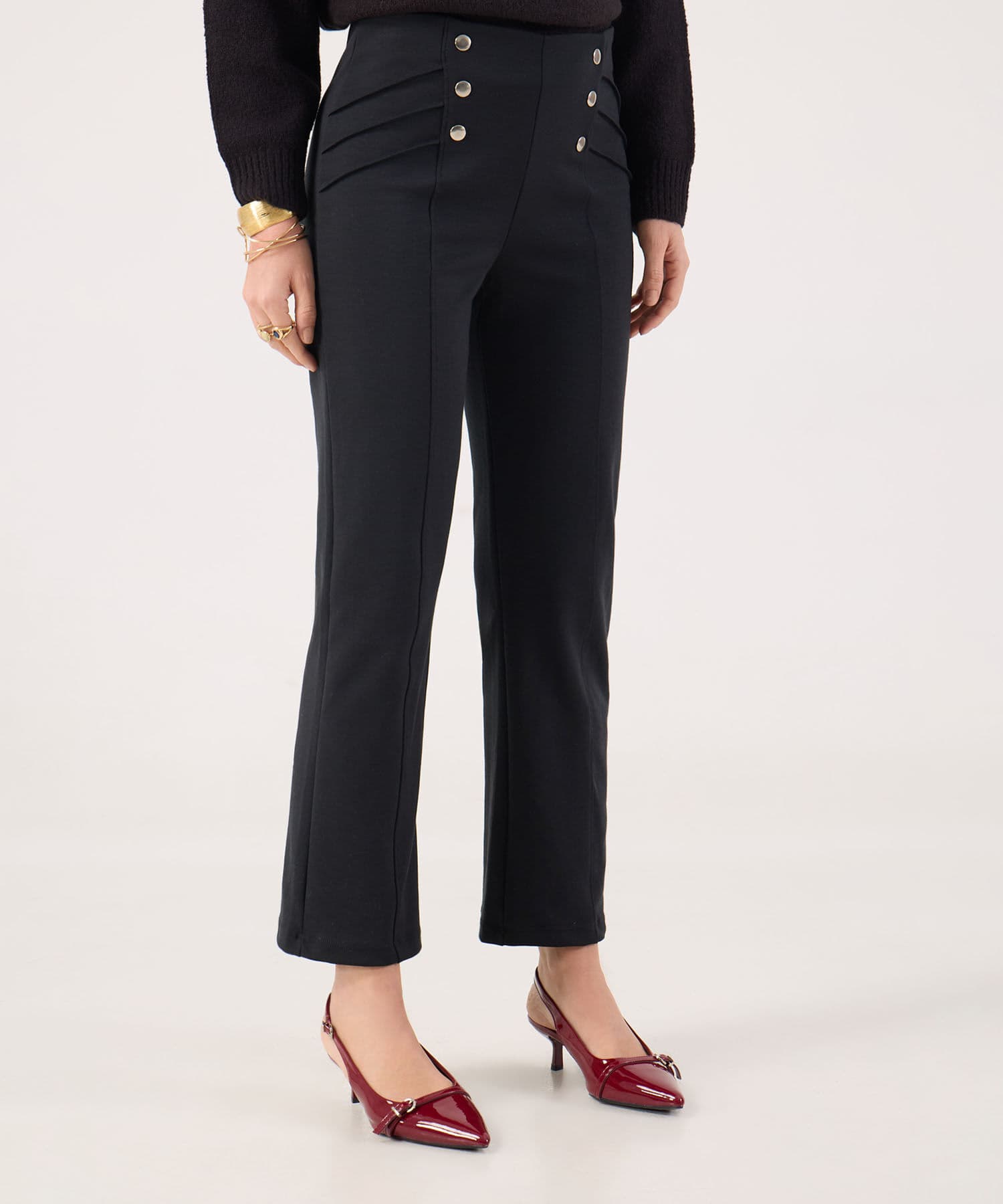 Camiseta Cedro Fluido negro para mujer, vista principal