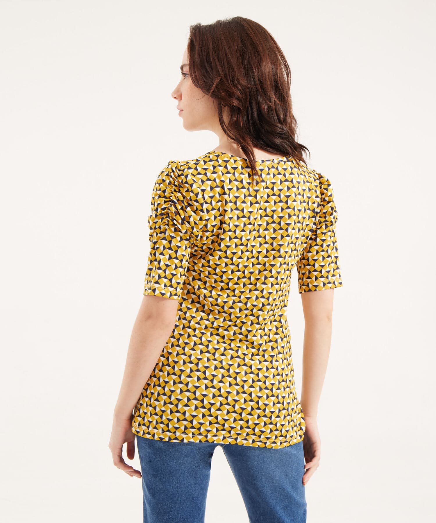 Camiseta Sabana Minimalista marfil para mujer, vista 3