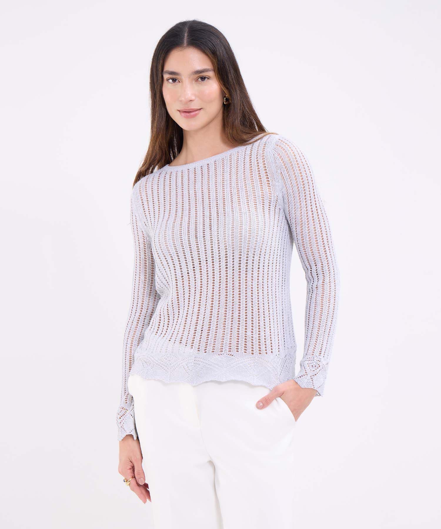 Buzo Flora de Viaje gris humo para mujer, vista principal
