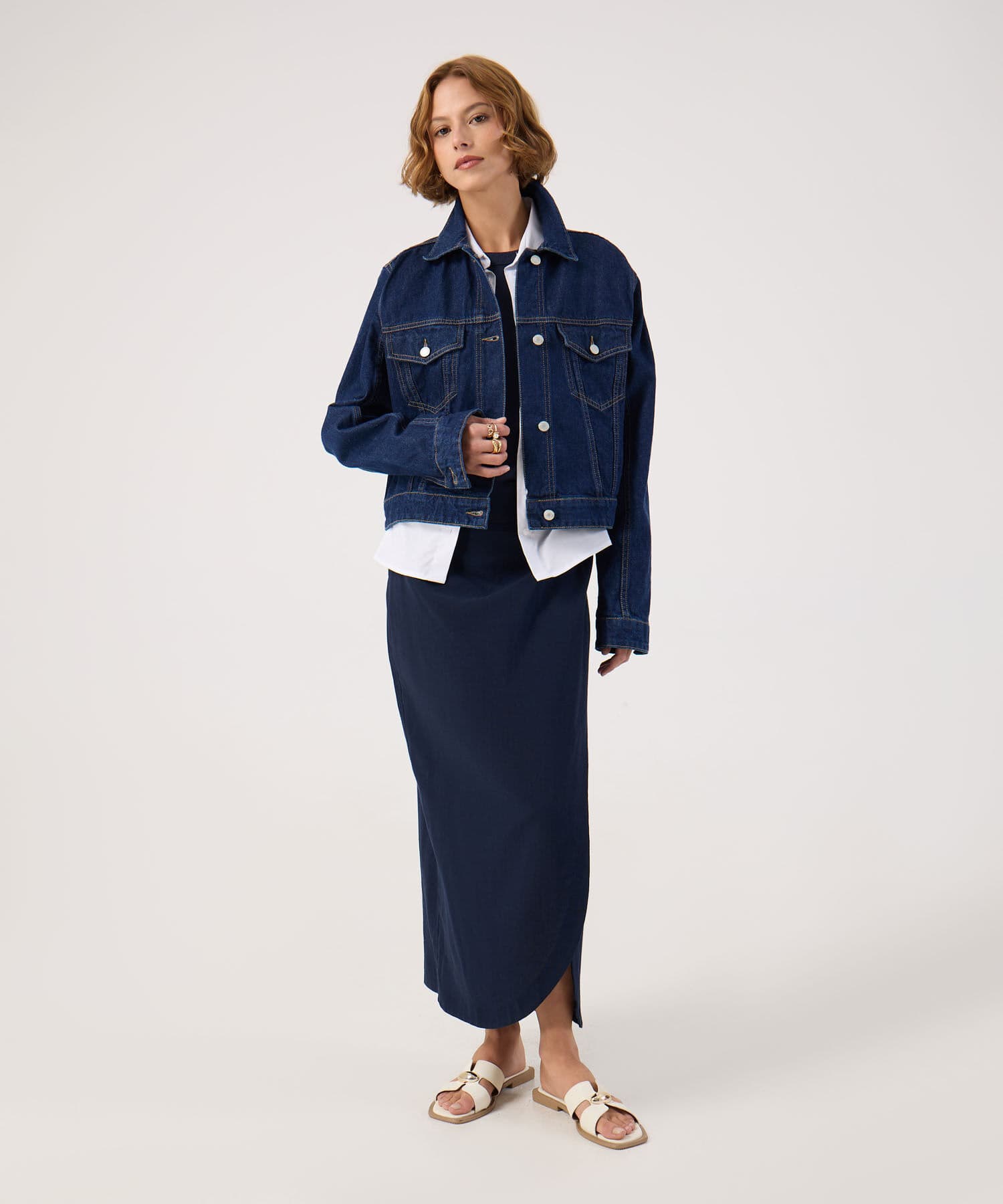 Chaqueta Oliva Urbano azul marino para mujer, vista 2
