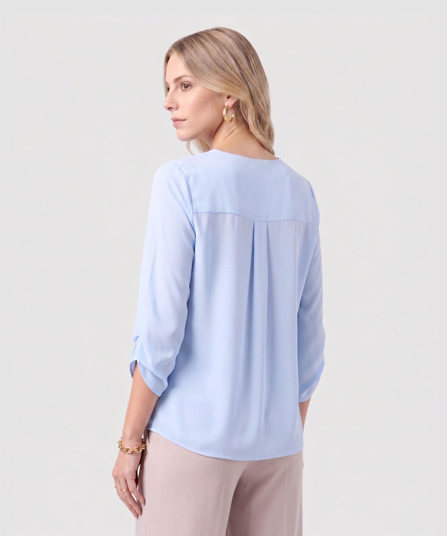 Blusa Violeta Contemporáneo azul marino para mujer, vista 4