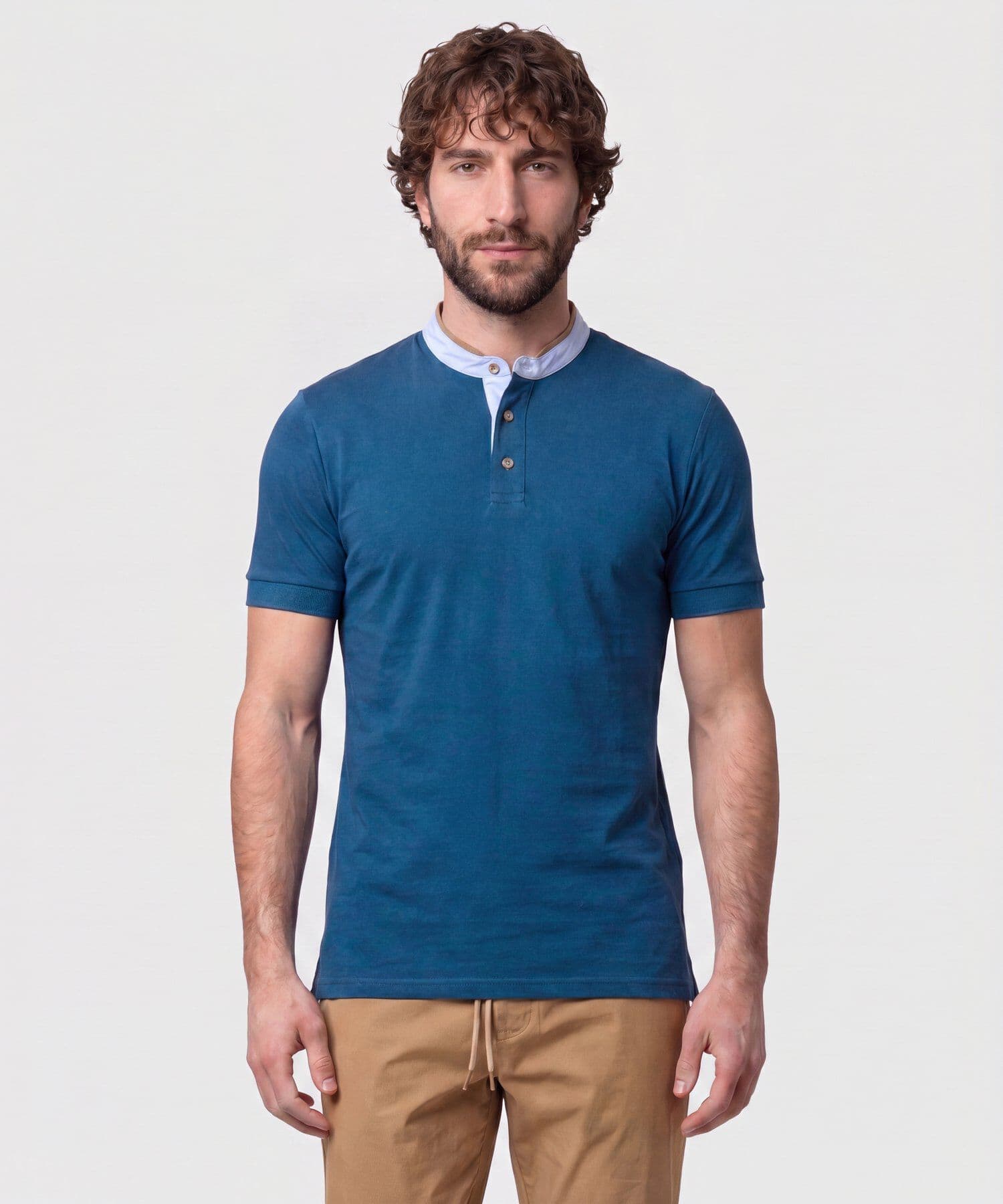 Polo Horizonte Esencial azul marino para hombre, vista principal