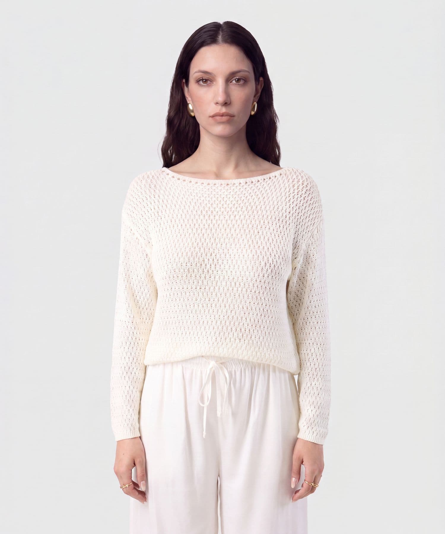 Buzo Jacaranda Fluido blanco para mujer, vista principal