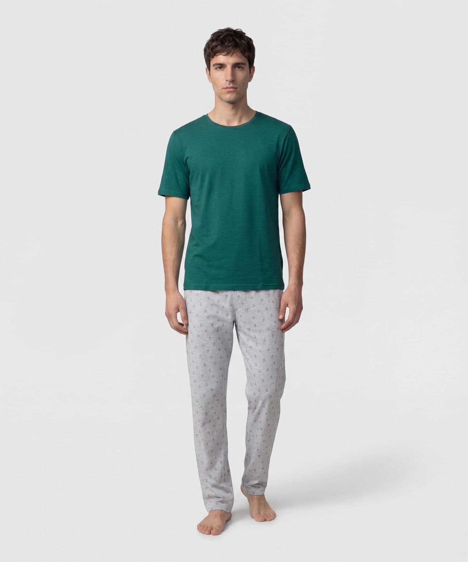 Camiseta Azahar Fluido verde oliva para hombre, vista 2