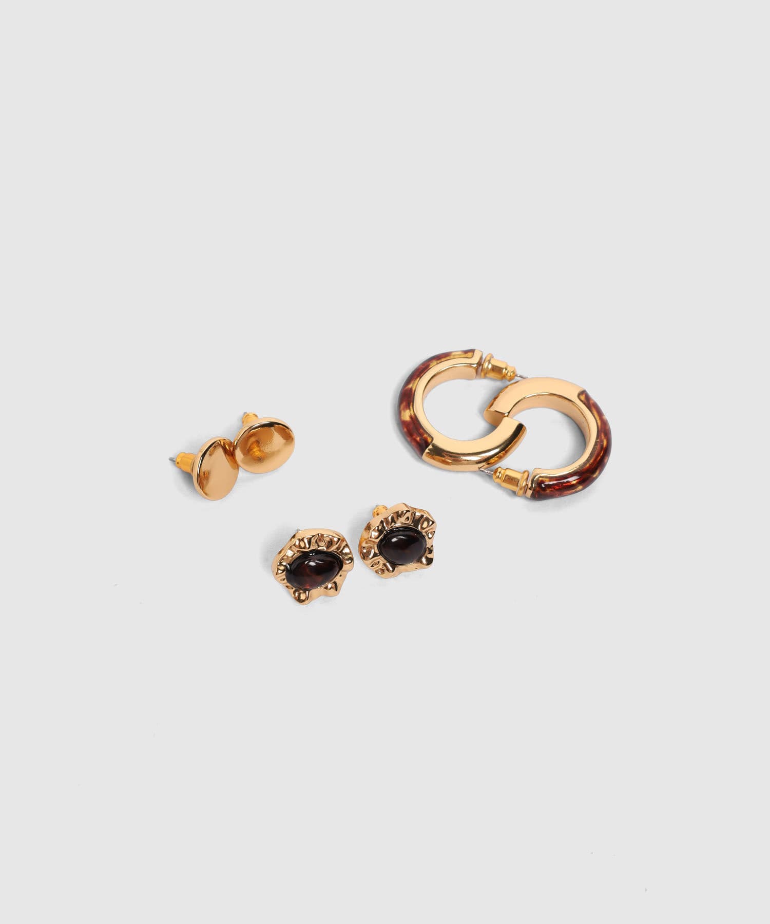 Aretes Dalia de Noche dorado para mujer, vista 3