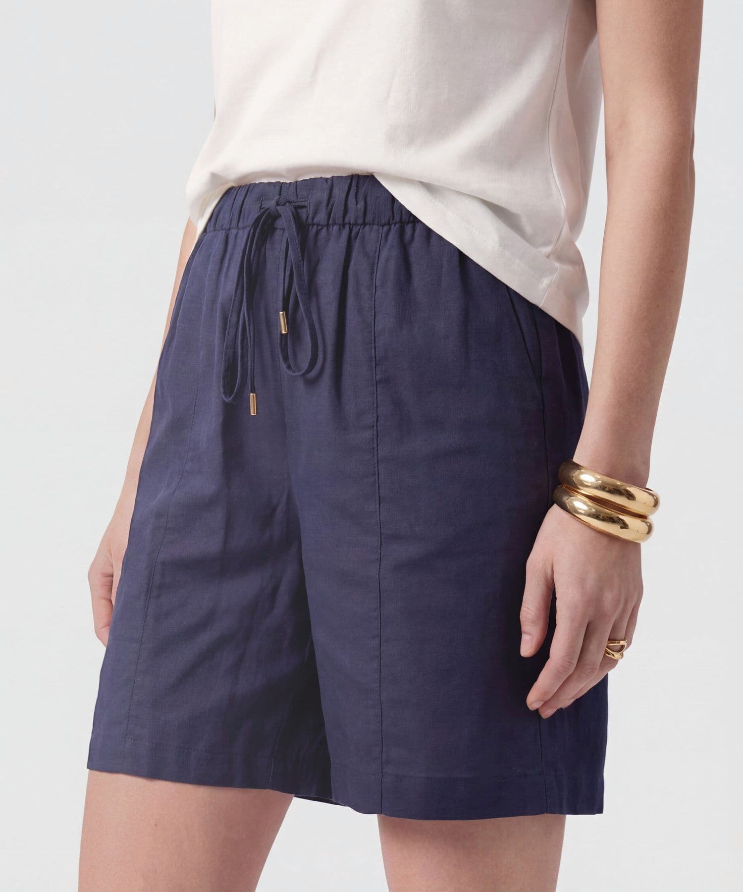Bermuda Elisa Urbano azul marino para mujer, vista 3