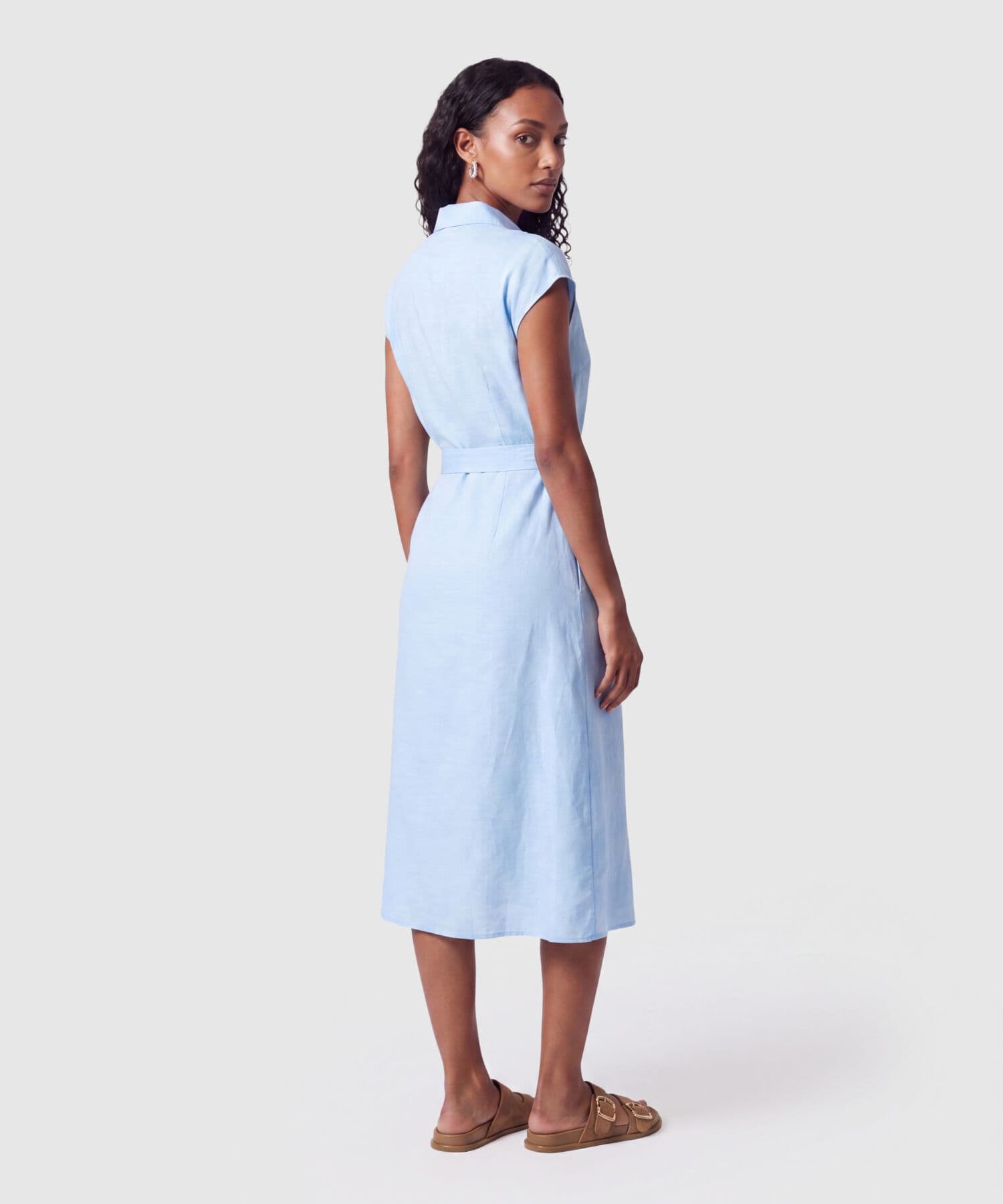 Vestido Litoral Texturizado azul marino para mujer, vista 4