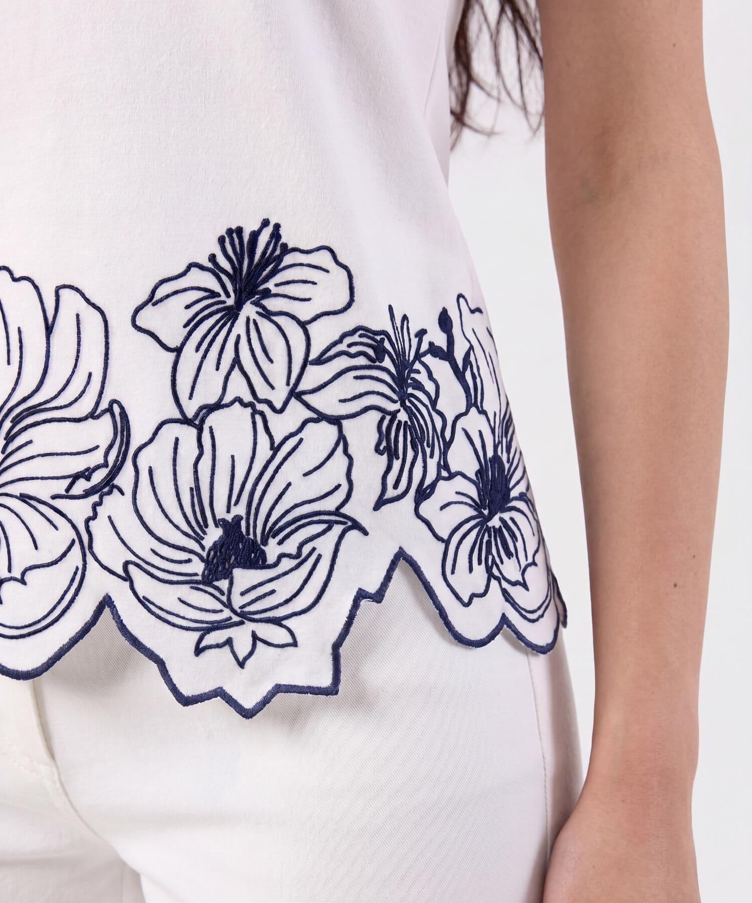 Camiseta Orquídea Ligero blanco para mujer, vista 3