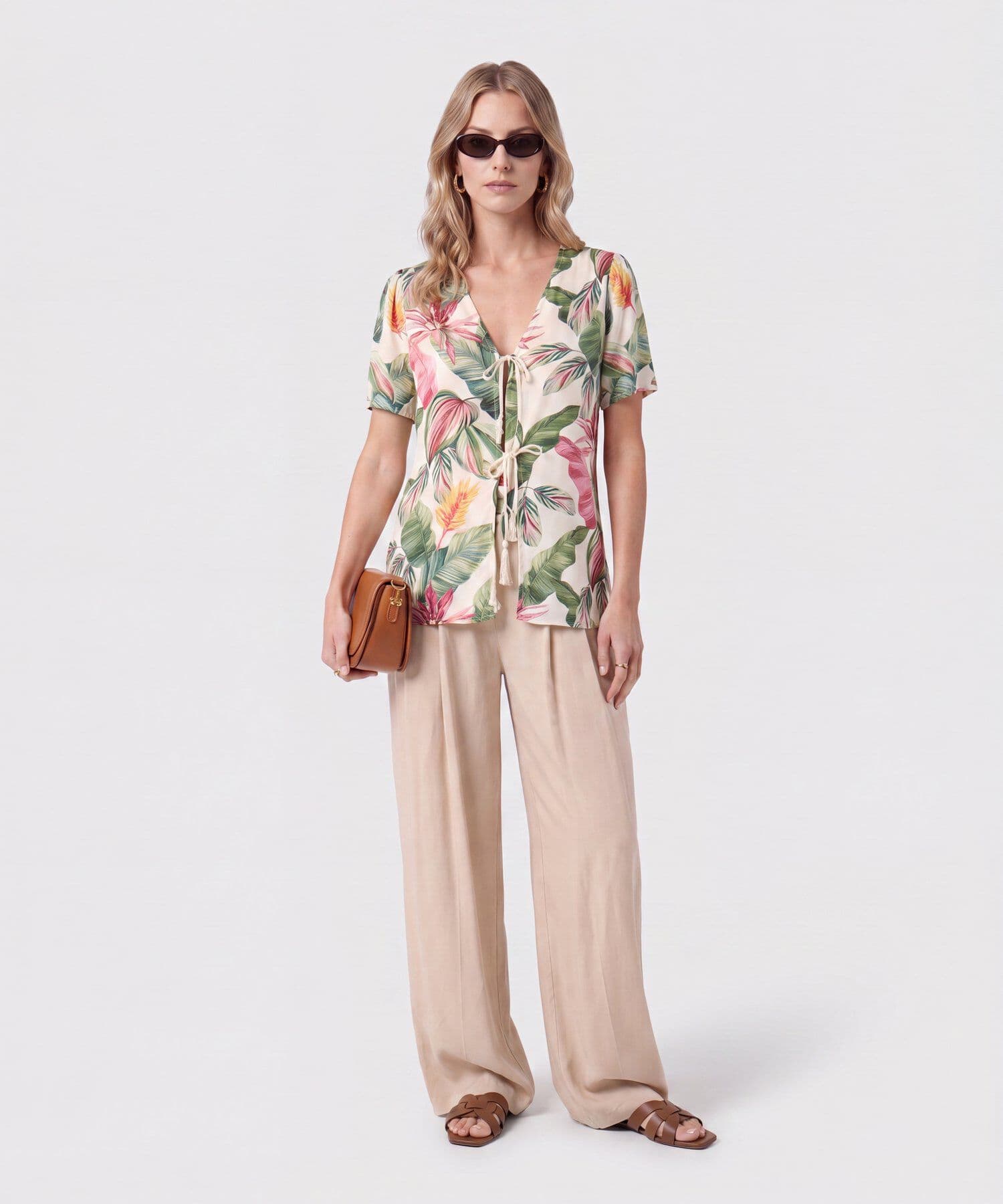 Blusa Litoral Ligero verde oliva para mujer, vista 2