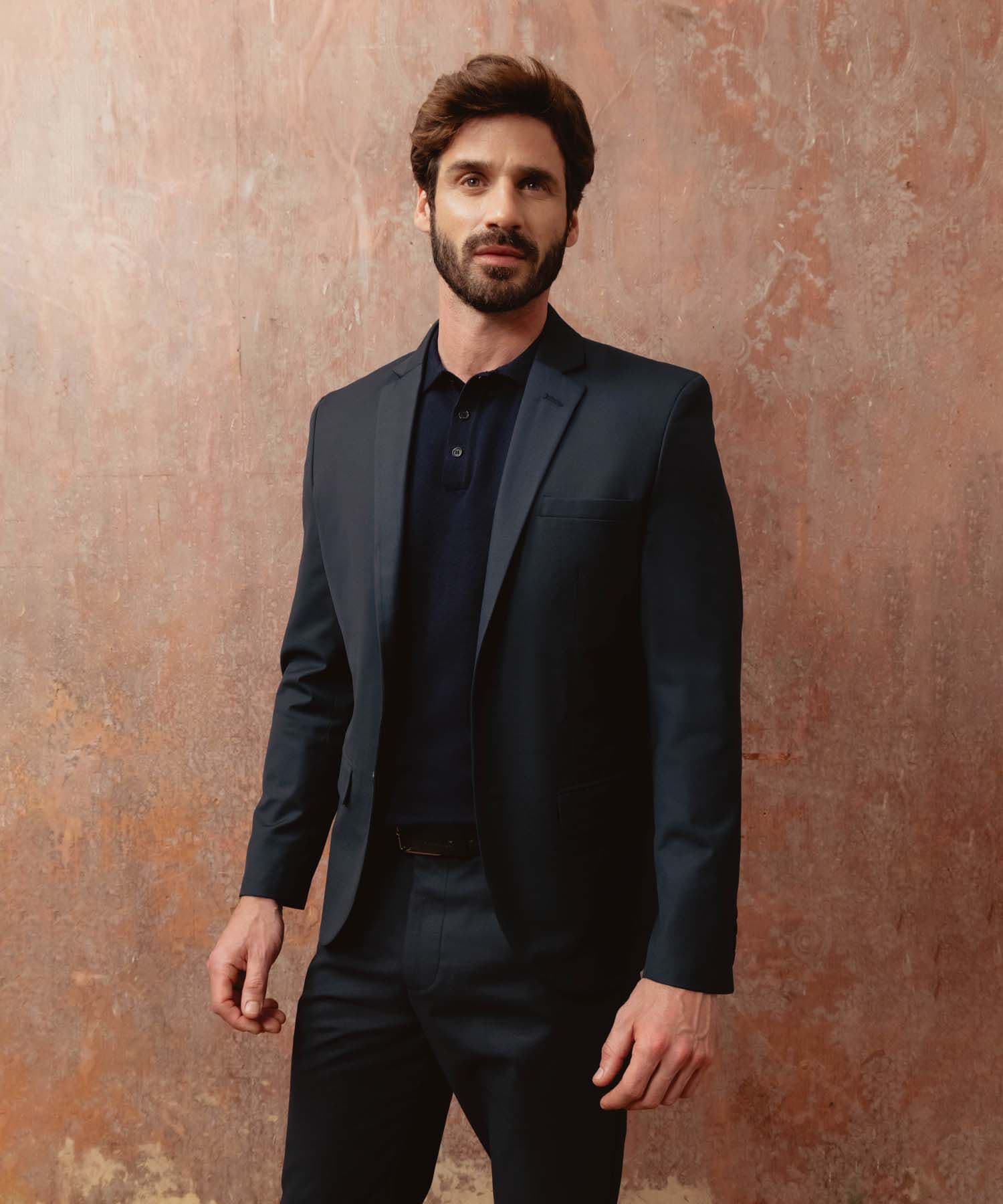 Chaqueta Celeste de Ciudad azul marino para hombre, vista principal