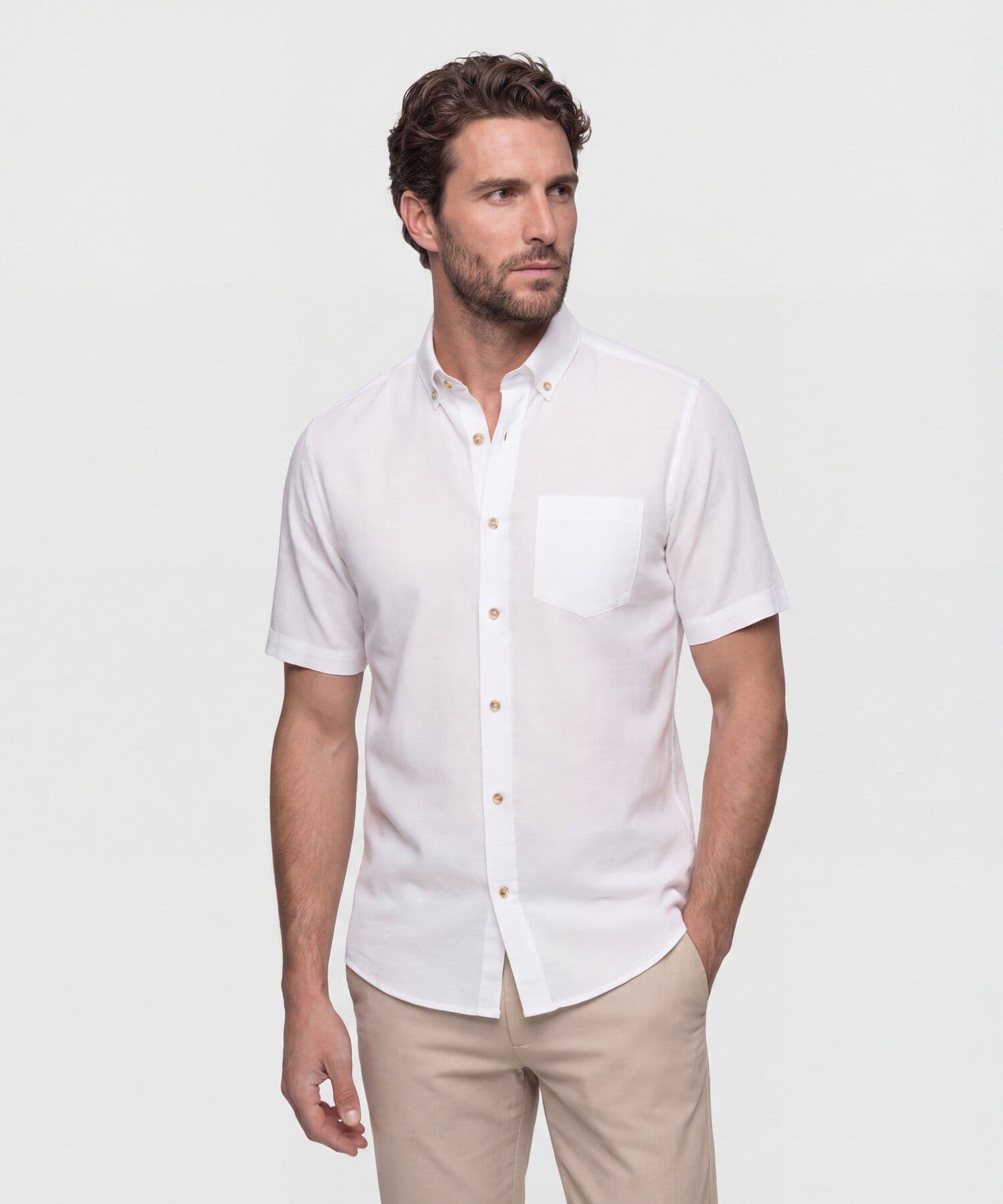 Camisa Laguna Clásico blanco para hombre, vista principal