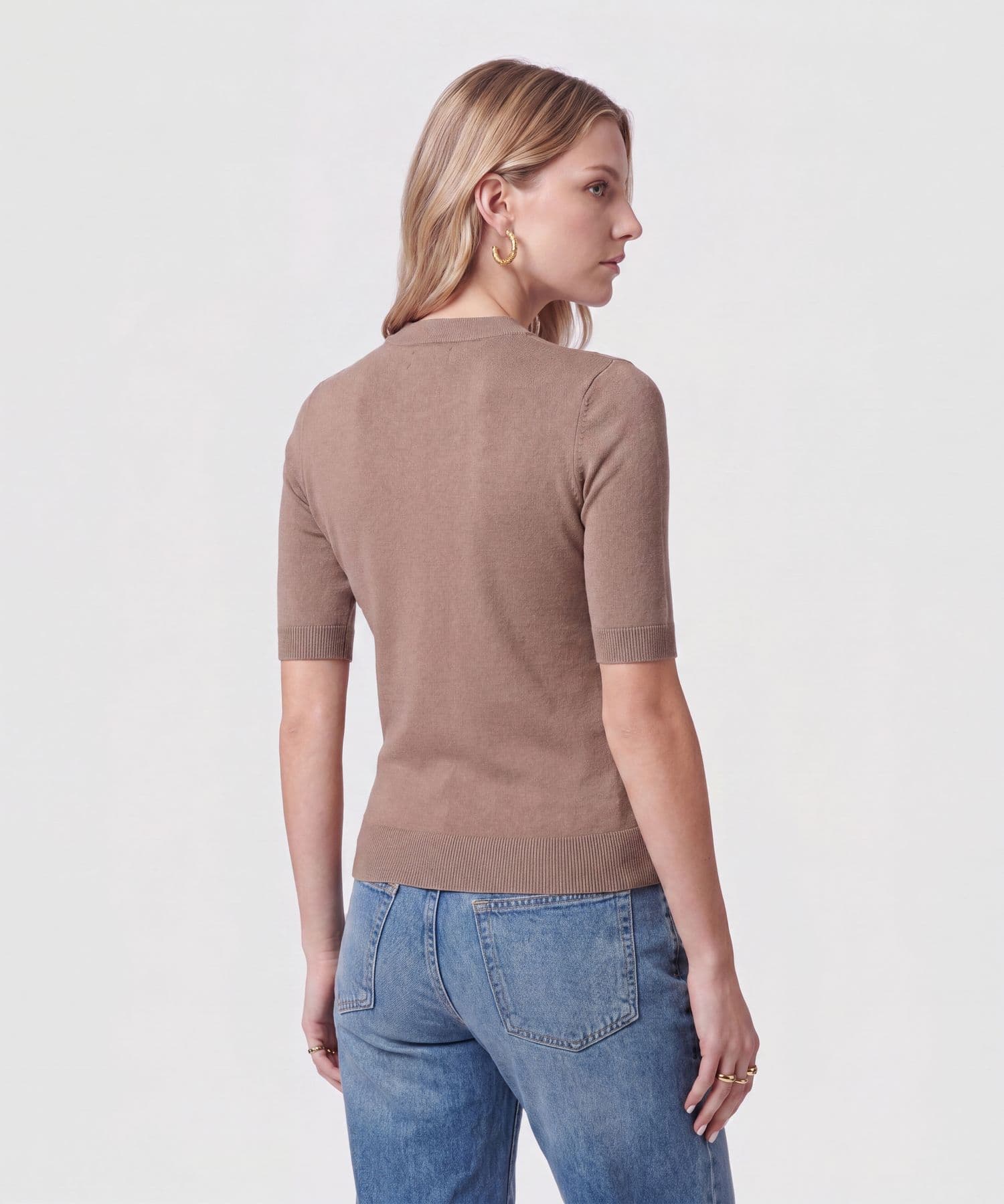Camiseta Elisa Natural café para mujer, vista 4