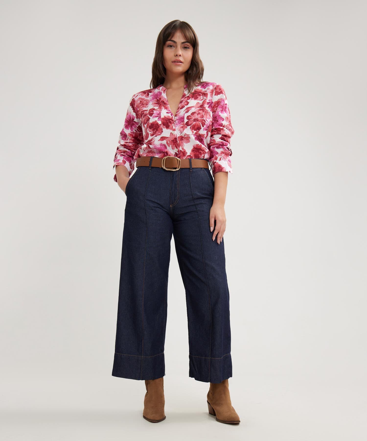 Blusa Siena Edición Índigo marfil para mujer, vista 3