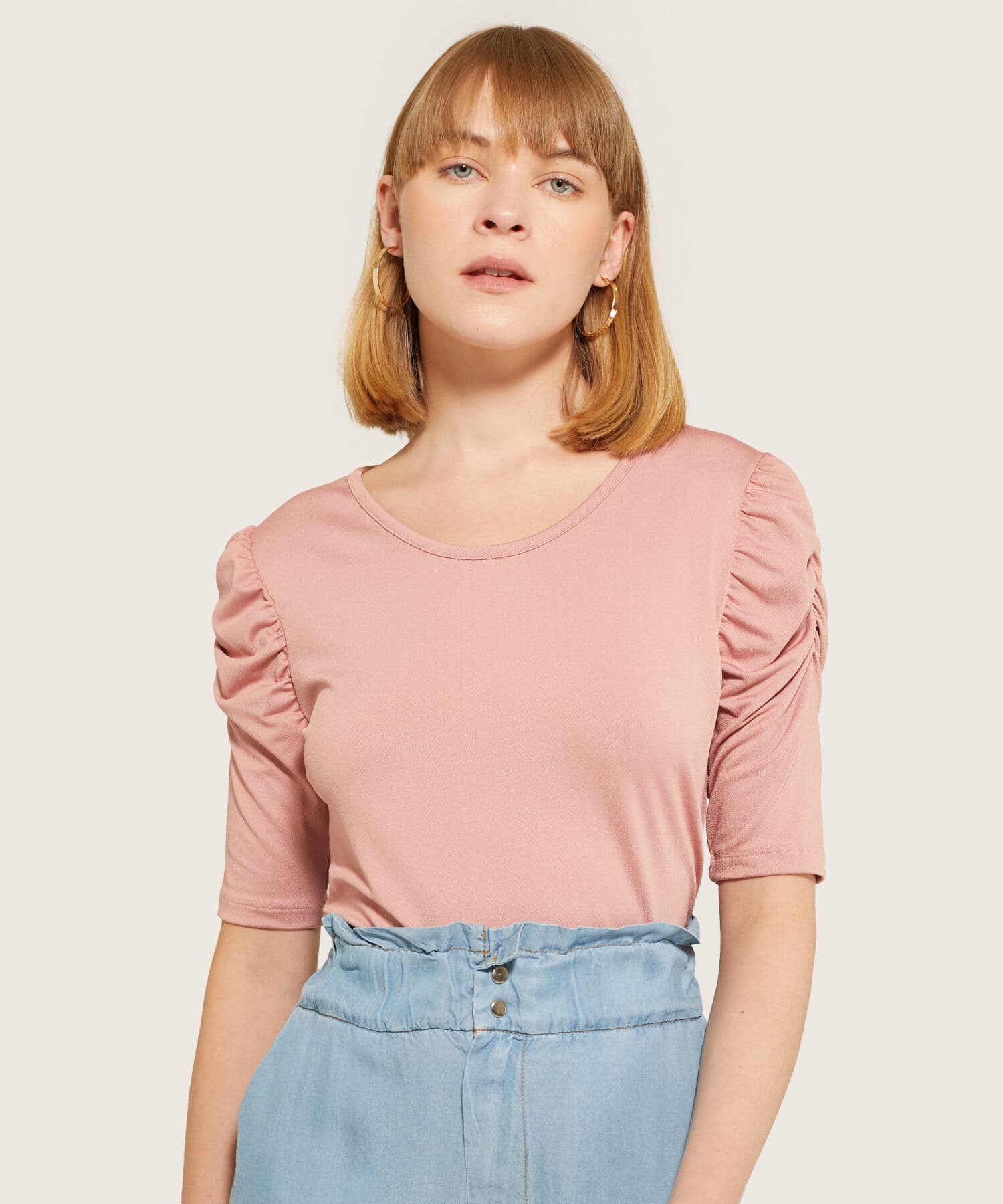 Camiseta Flora Edición Índigo rosa empolvado para mujer, vista principal