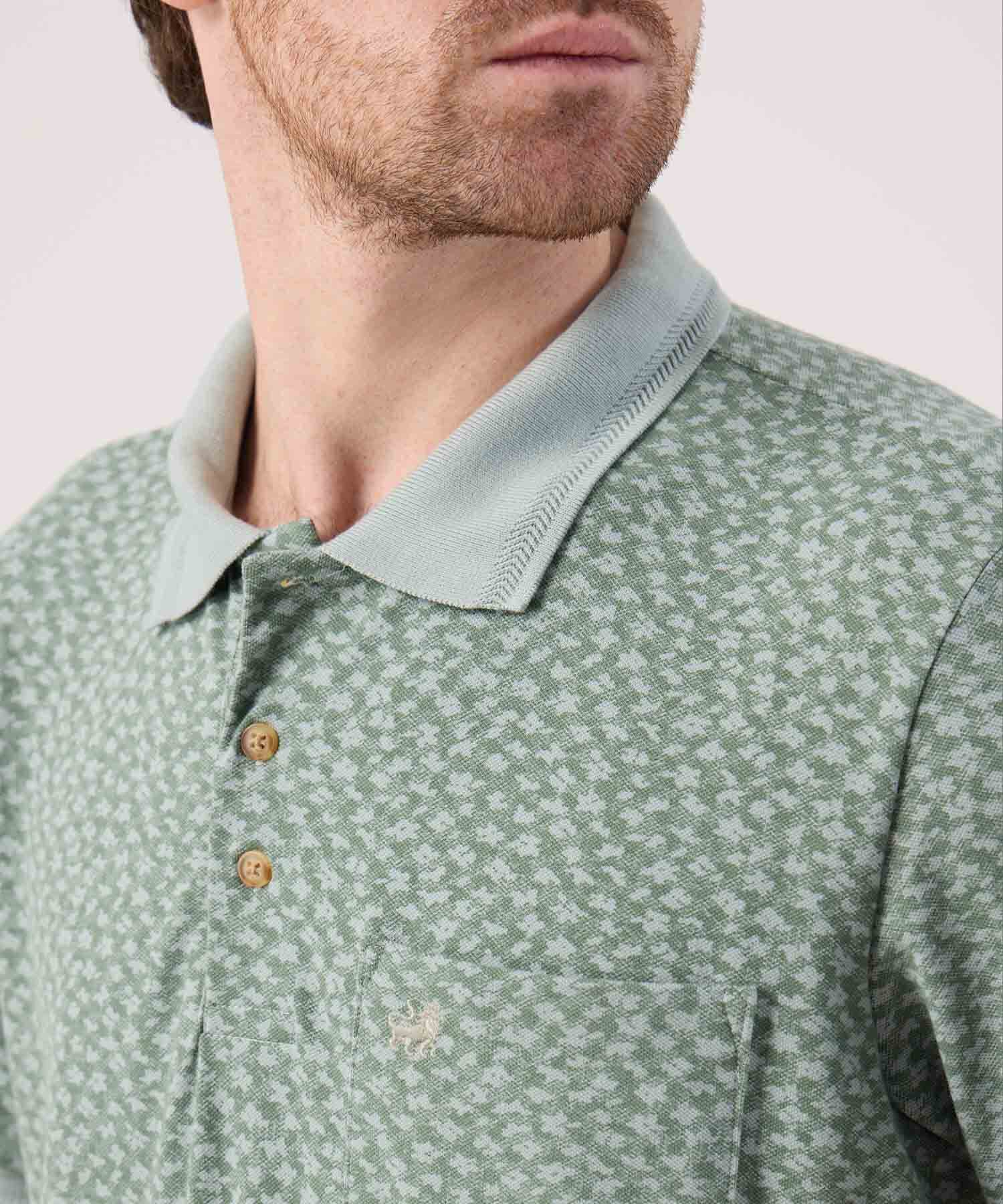 Polo Cedro Natural verde oliva para hombre, vista 3