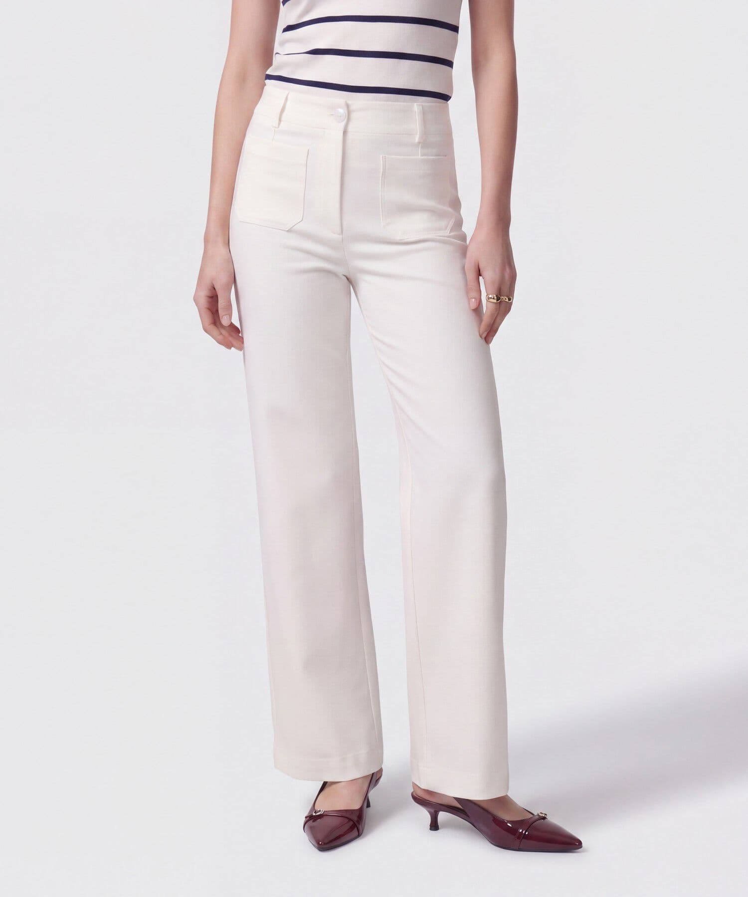 Pantalón Ámbar Esencial blanco para mujer, vista principal