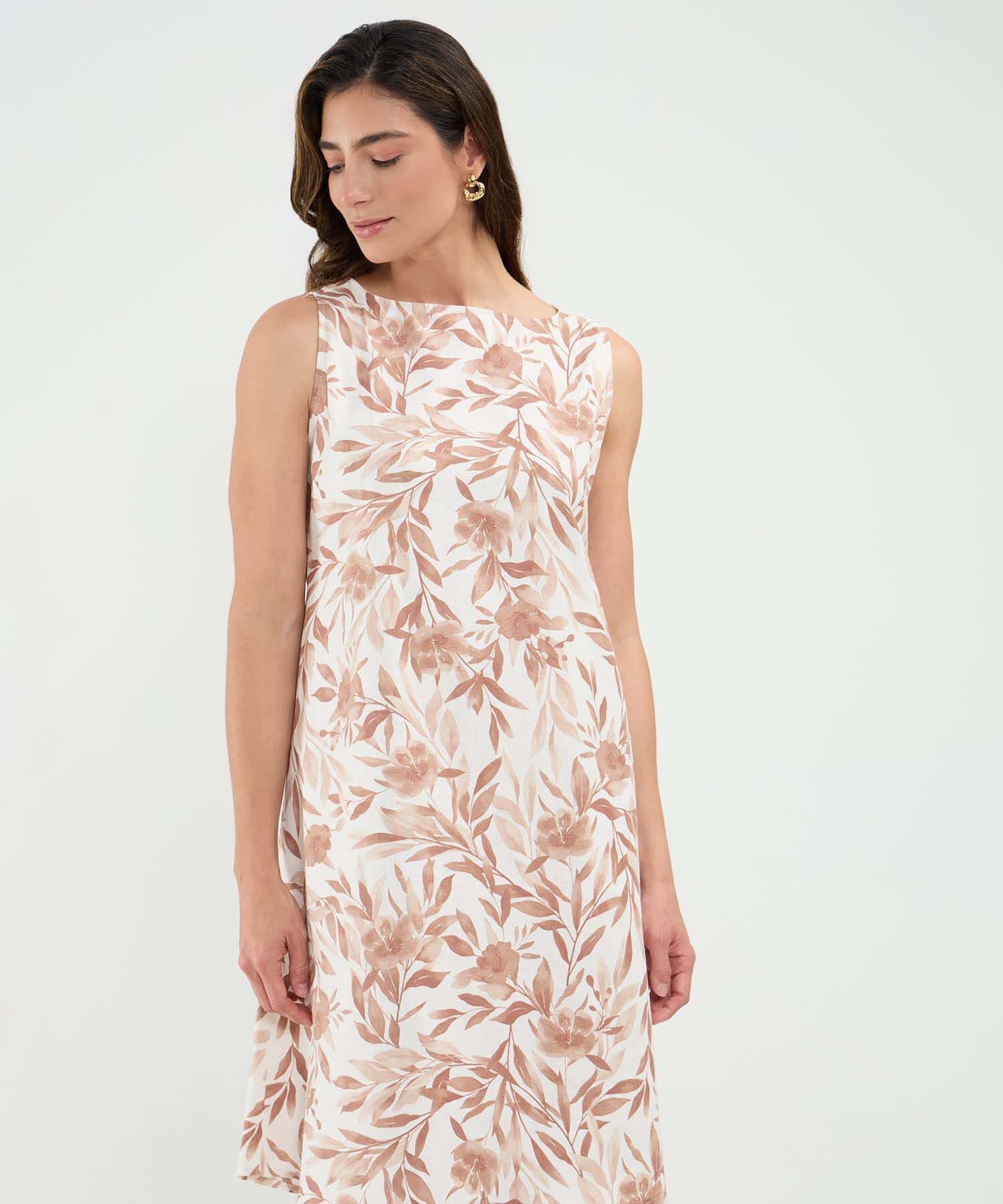 Vestido Río Sastre café para mujer, vista 2