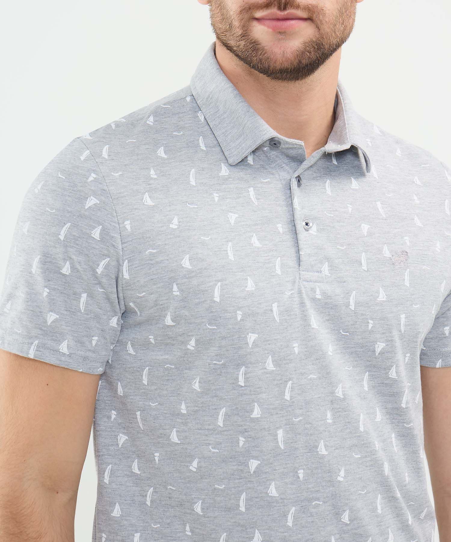 Polo Salina de Noche gris humo para hombre, vista 3