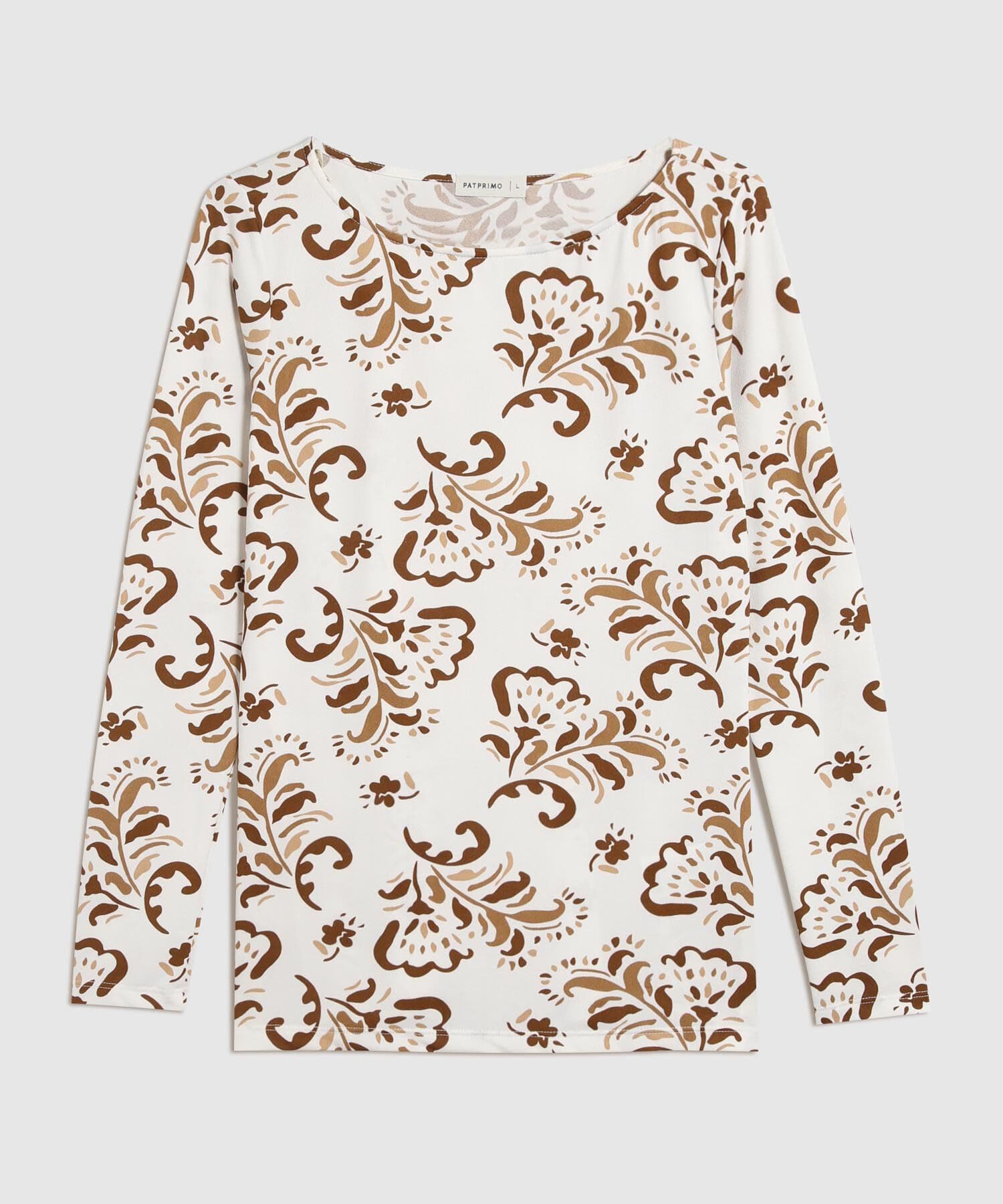 Camiseta Cedro Edición Lino café para mujer, vista principal