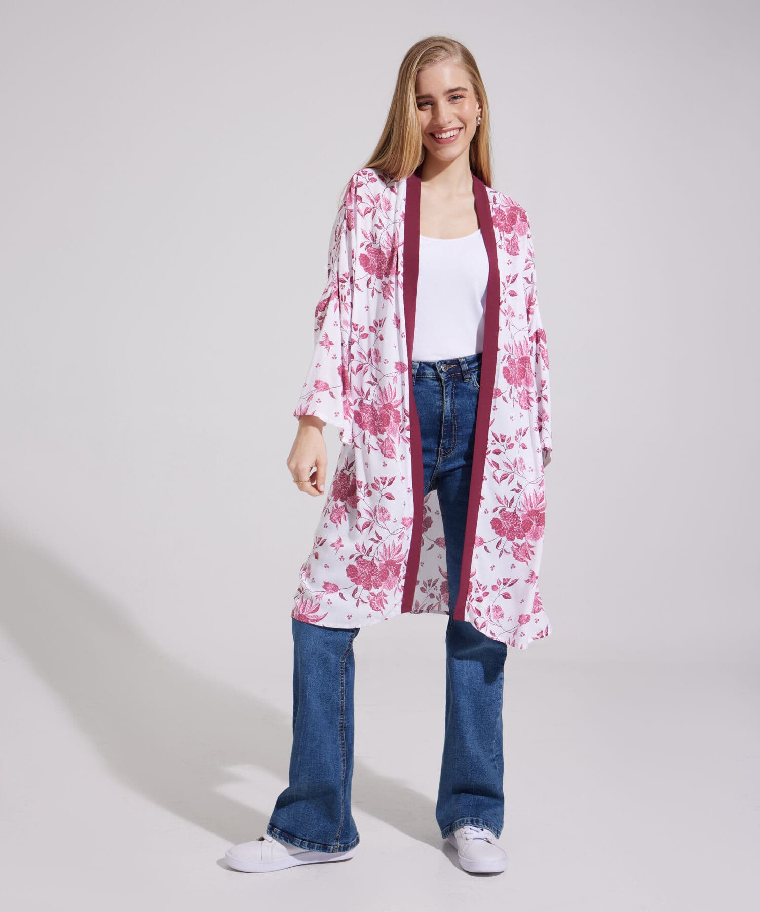 Buzo Horizonte Edición Lino rosa empolvado para mujer, vista 2