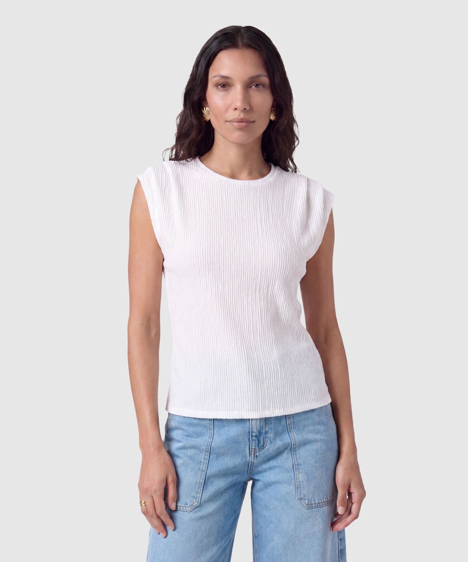 Camiseta Marfil Esencial blanco para mujer, vista principal