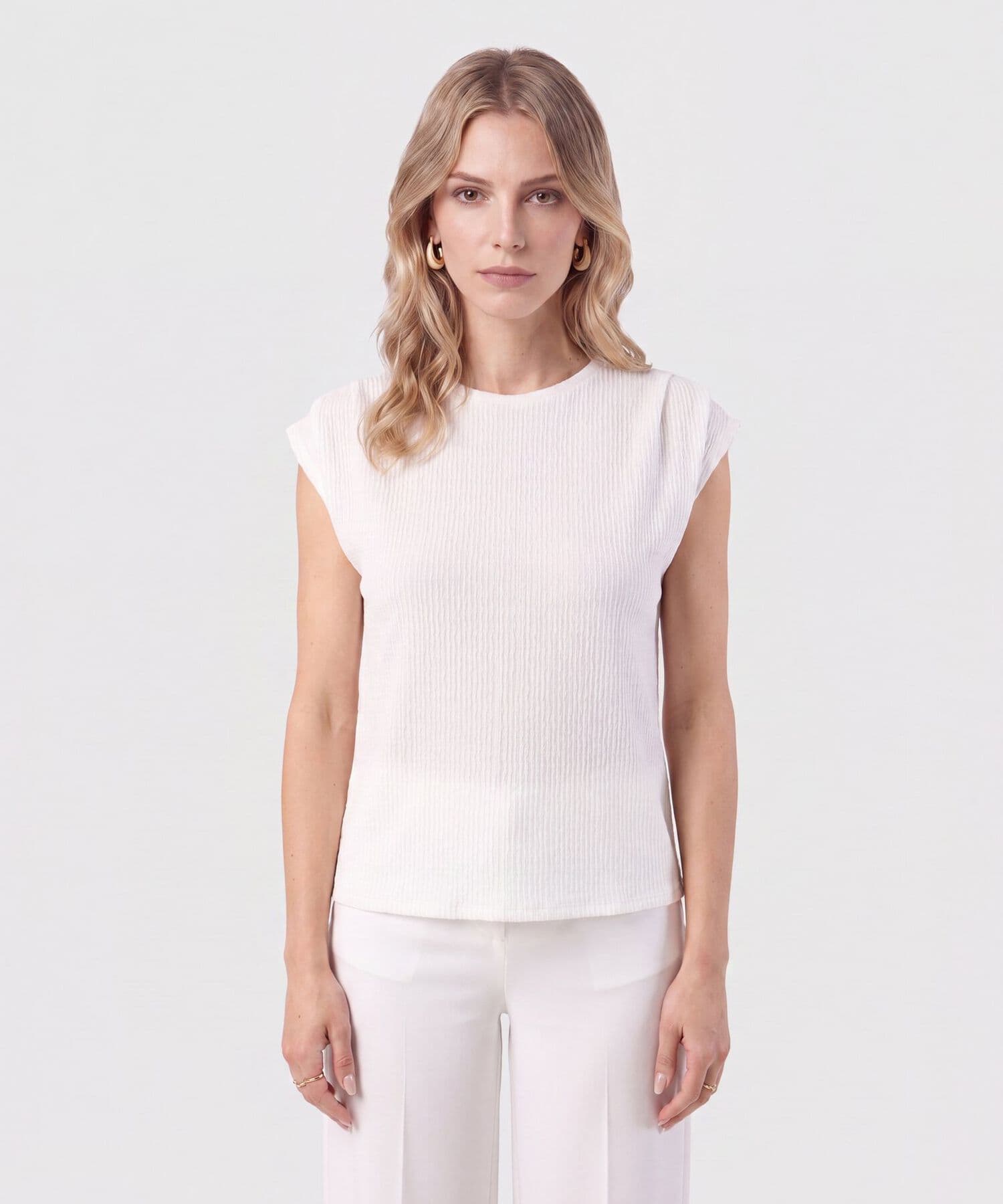 Camiseta Litoral Fluido blanco para mujer, vista principal