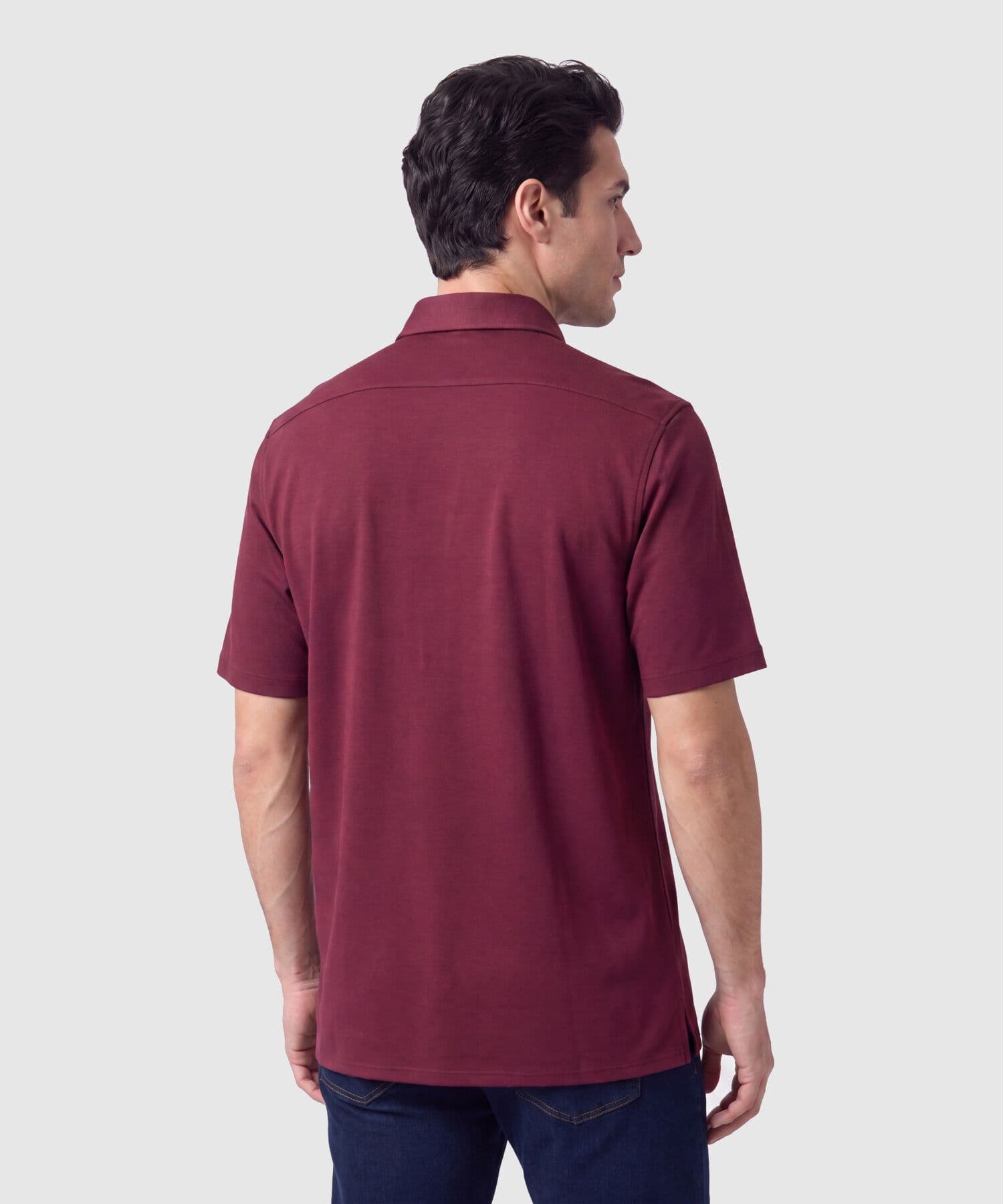 Camisa Julieta Minimalista gris humo para hombre, vista 4
