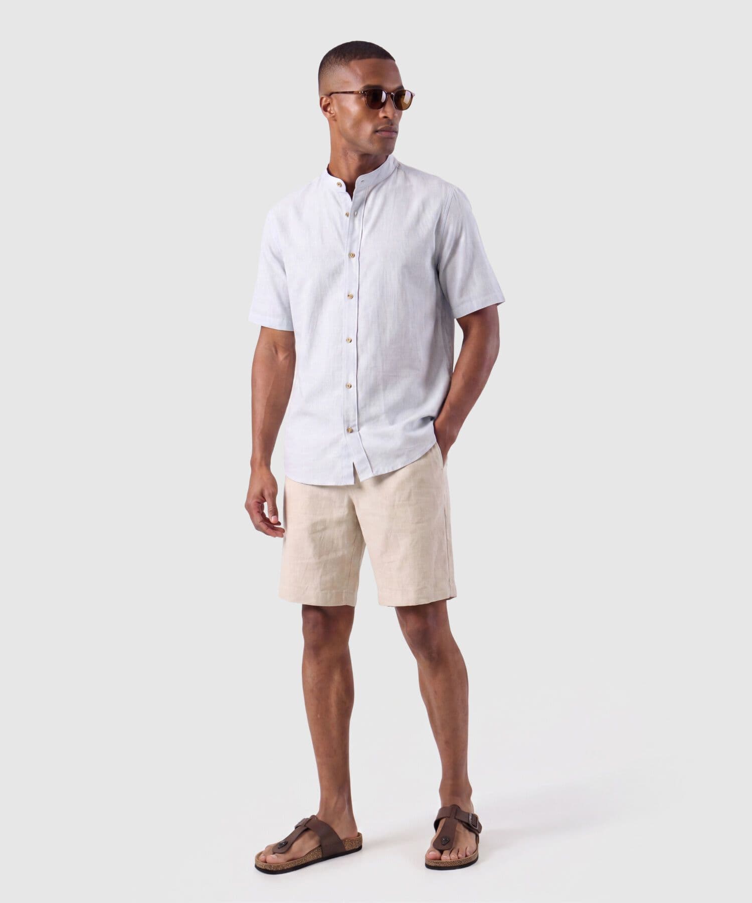 Camisa Cauce Esencial verde oliva para hombre, vista 2