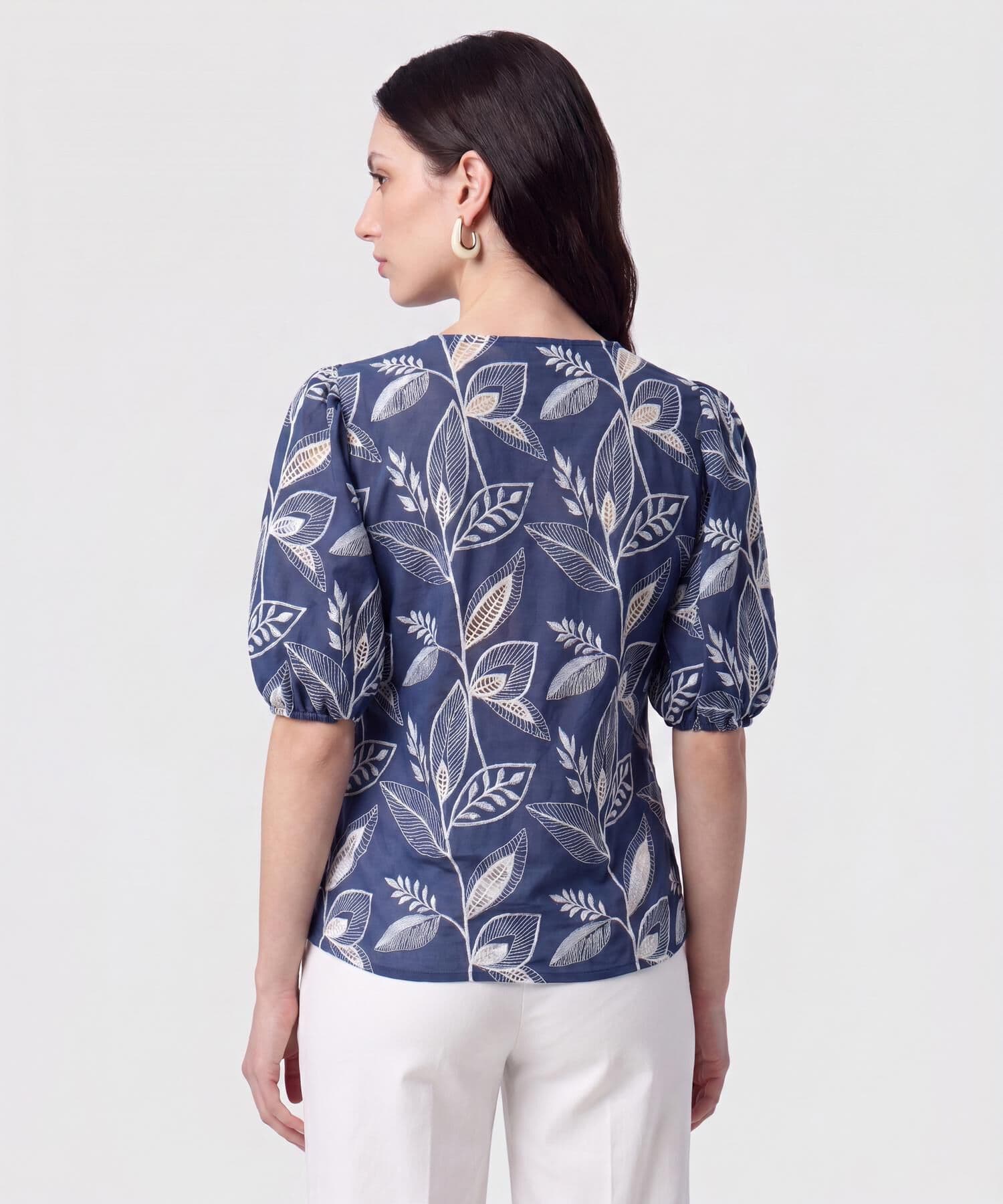 Blusa Cauce de Viaje azul marino para mujer, vista 4