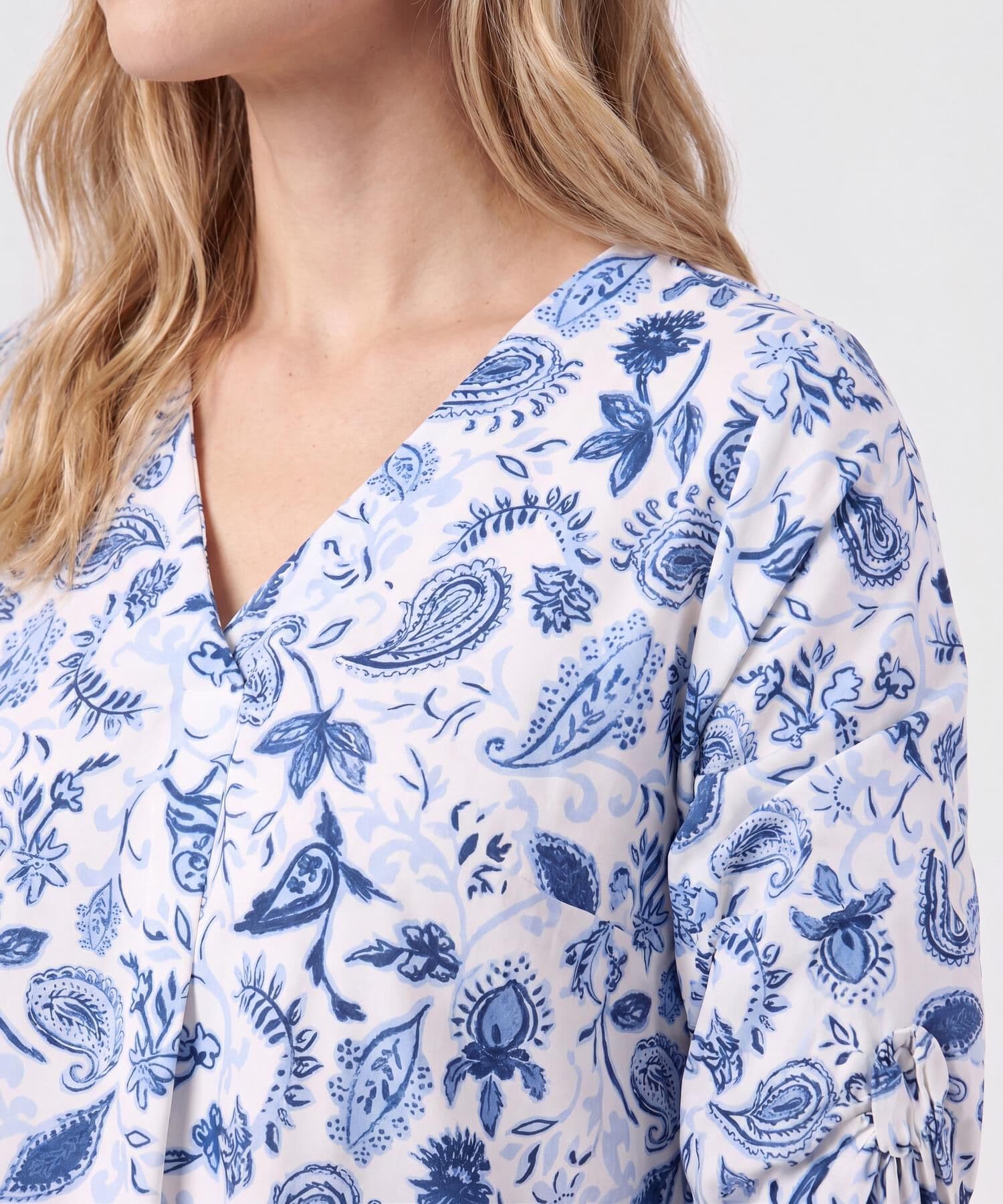 Blusa Elisa Fluido azul marino para mujer, vista 3