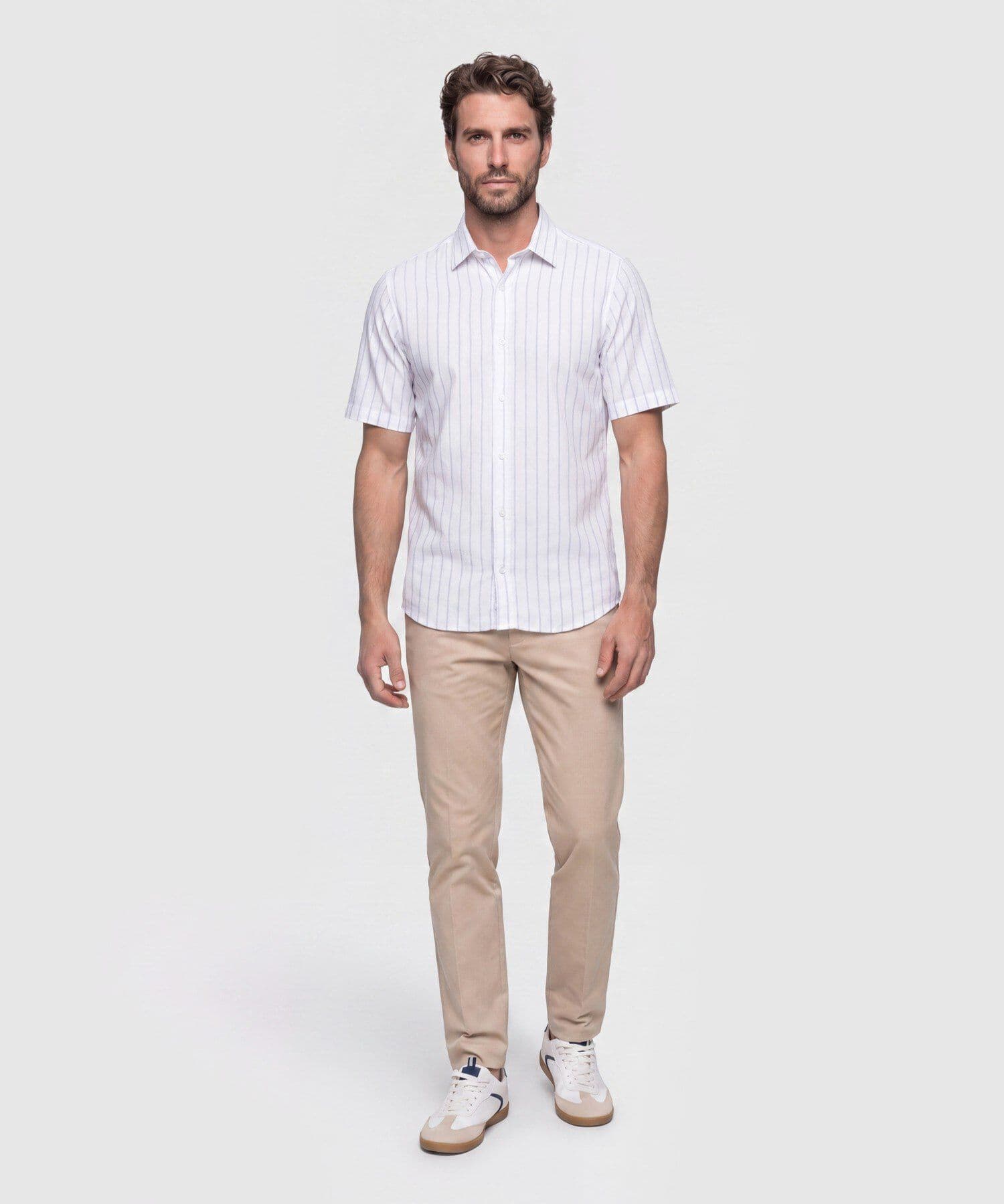 Camisa Dorada de Noche blanco para hombre, vista 2