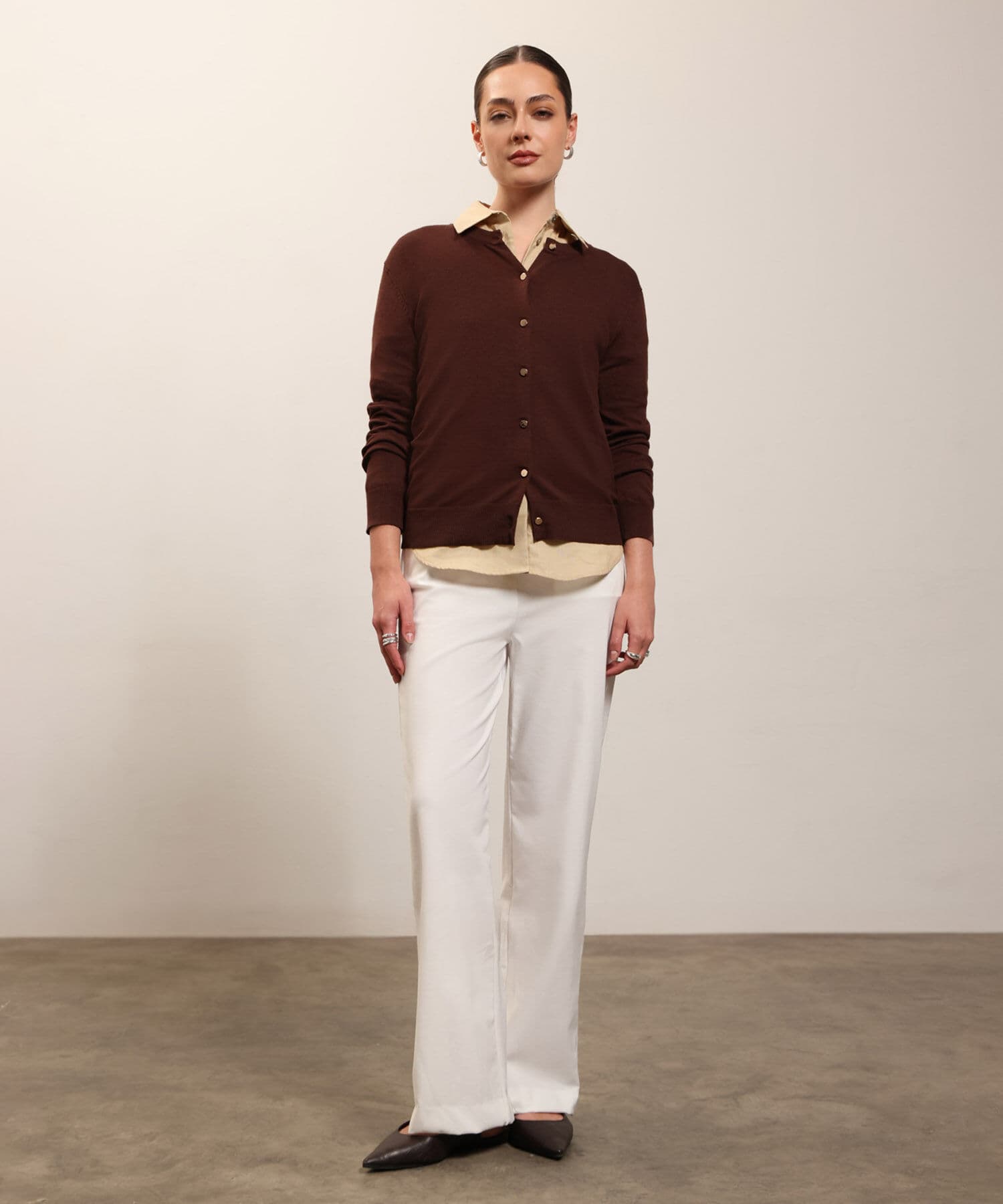 Pantalón Aura Sastre blanco para mujer, vista 2