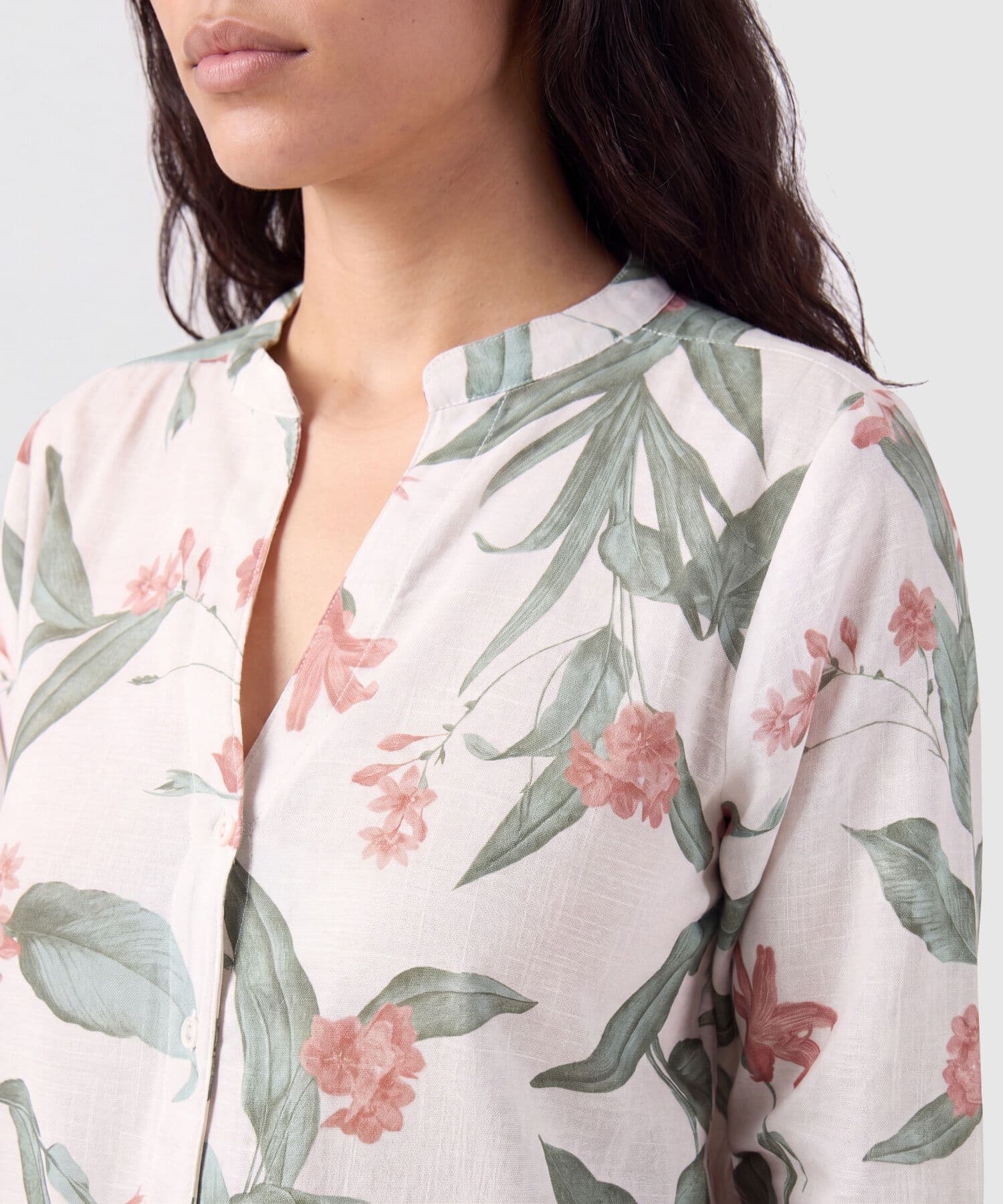 Blusa Selva Contemporáneo rojo granada para mujer, vista 3