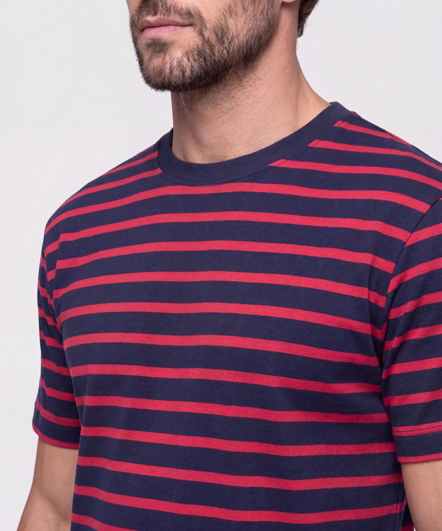 Camiseta Flora de Ciudad azul marino para hombre, vista 3
