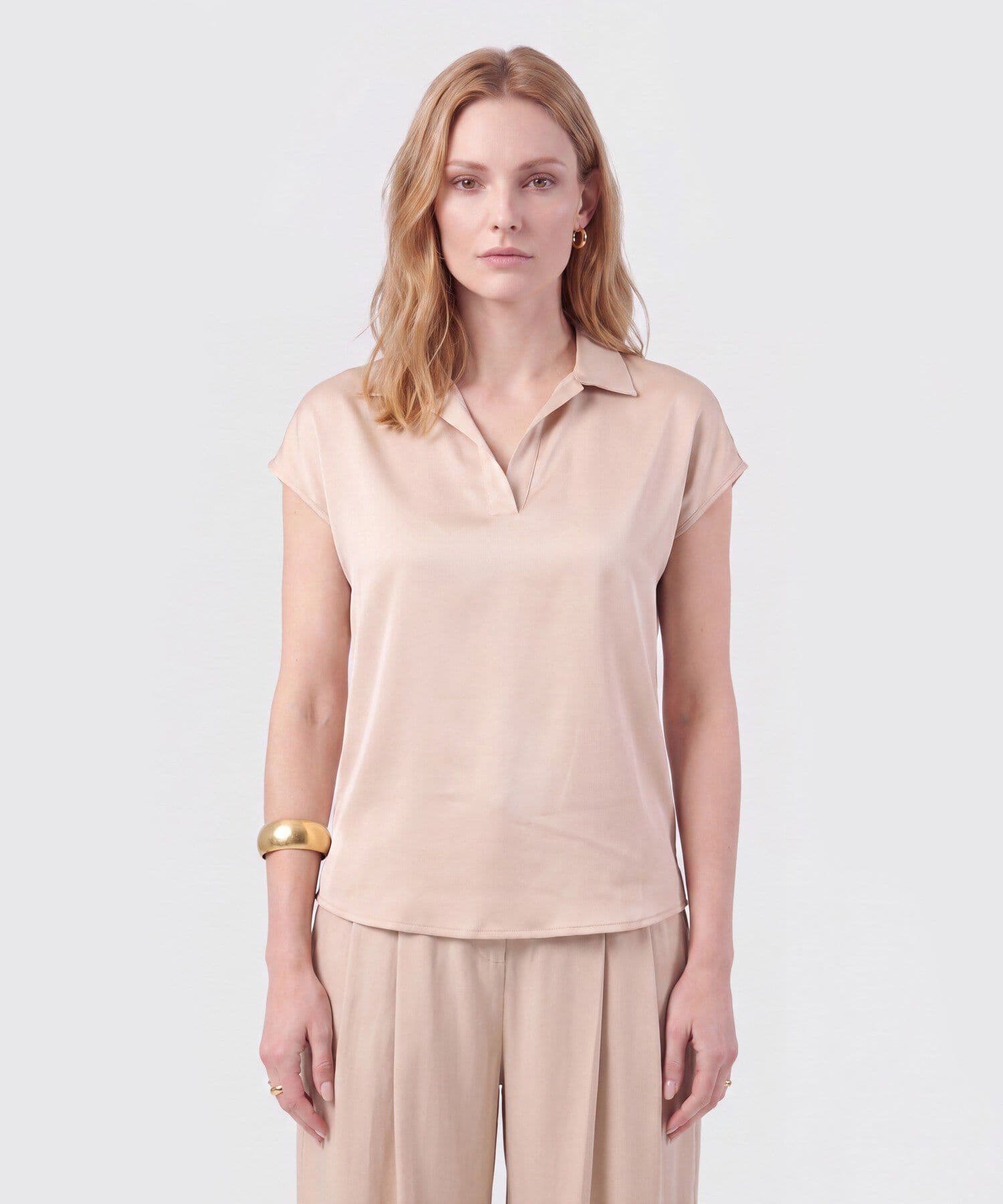 Blusa Amalia de Viaje rosa empolvado para mujer, vista principal