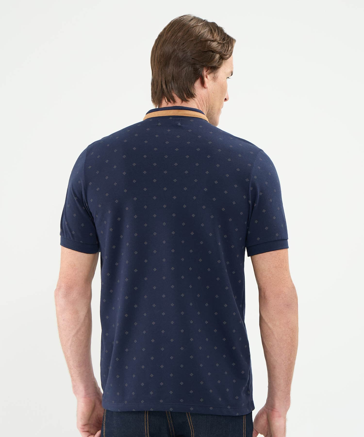 Polo Valle Edición Lino azul marino para hombre, vista 4