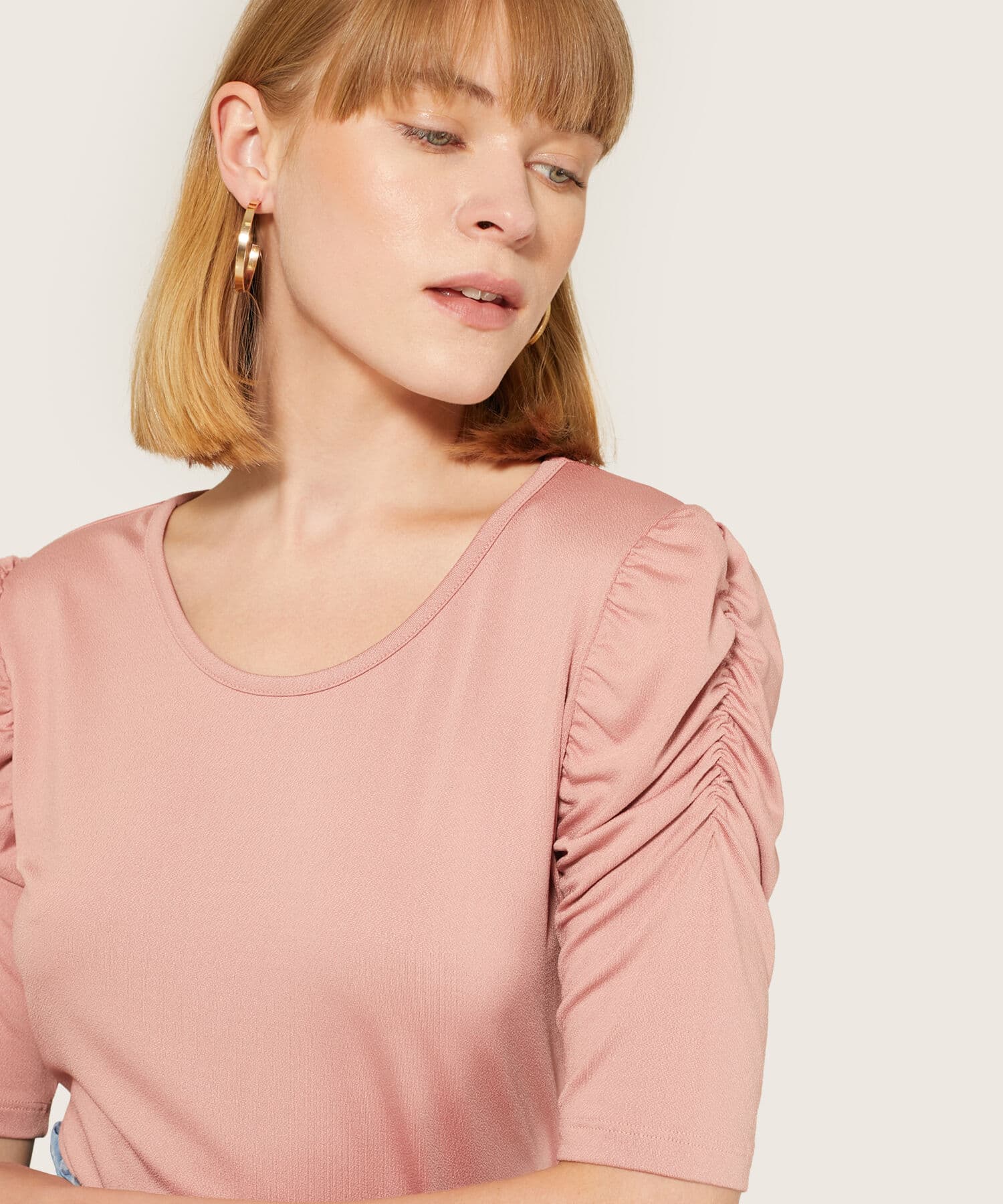 Camiseta Flora Edición Índigo rosa empolvado para mujer, vista 2