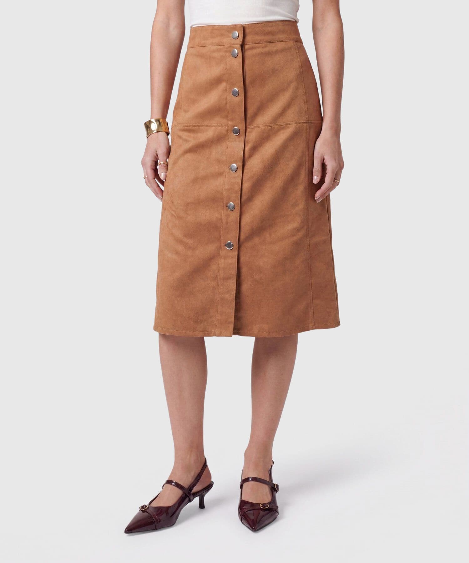 Falda Marfil Clásico café para mujer, vista principal